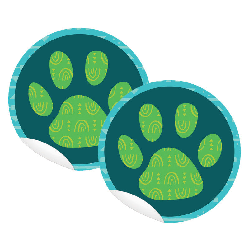 CARSON DELLOSA EDUCATION - Paw Print 5" Floor Decals Stickers, 10 Per Pack, 2 Packs