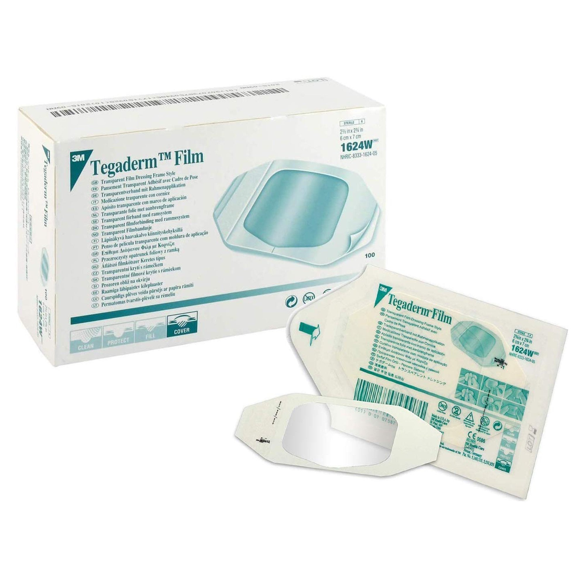 Solventum Corporation - Transparent Film Dressing 3M™ Tegaderm™ 2-3/8 X 2-3/4 Inch Frame Style Delivery Rectangle Sterile [1/EA]
