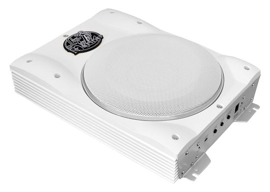 Lanzar Marine Low-Profile 8‚Äù Amplified Enclosure (White)