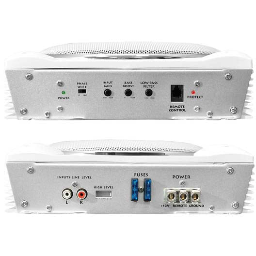 Lanzar Marine Low-Profile 8‚Äù Amplified Enclosure (White)