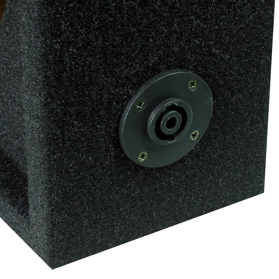 Qpower Full Range Empty Box Holds 2 - 8" & 2 - Super Tweeter w/ Speakon connection with cable