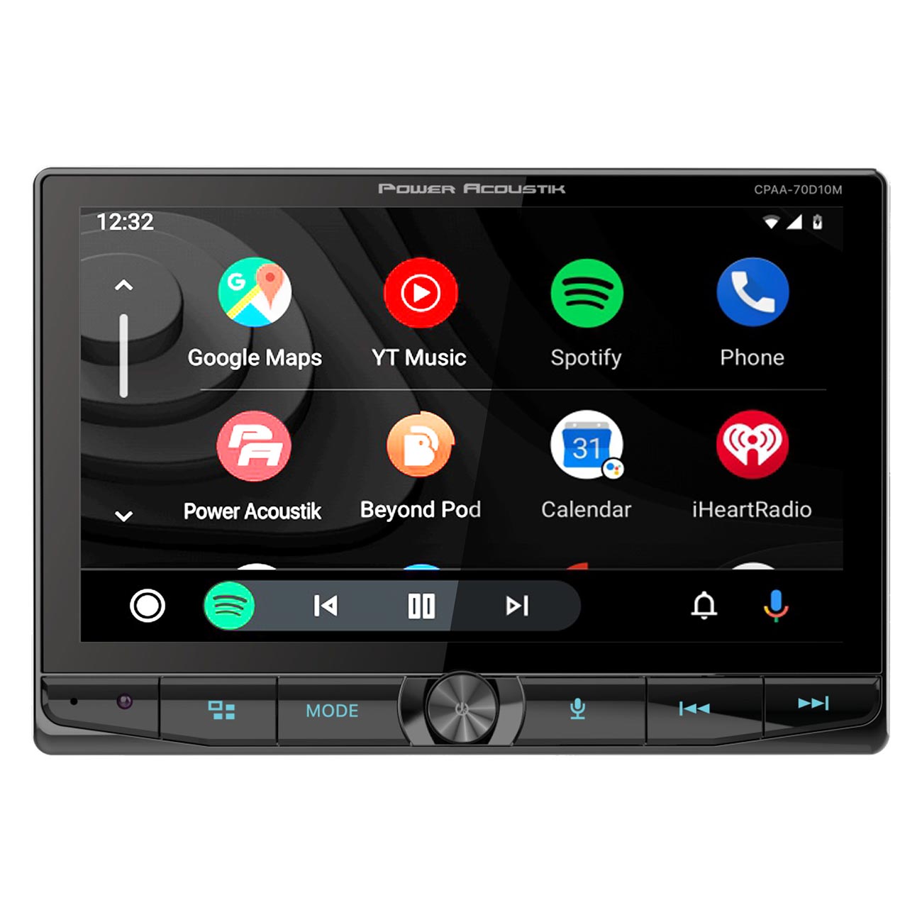 Power Acoustik 10.6‚Ä≥ Floating Double DIN Mechless Receiver with Apple Car Play & Android Auto Bluet