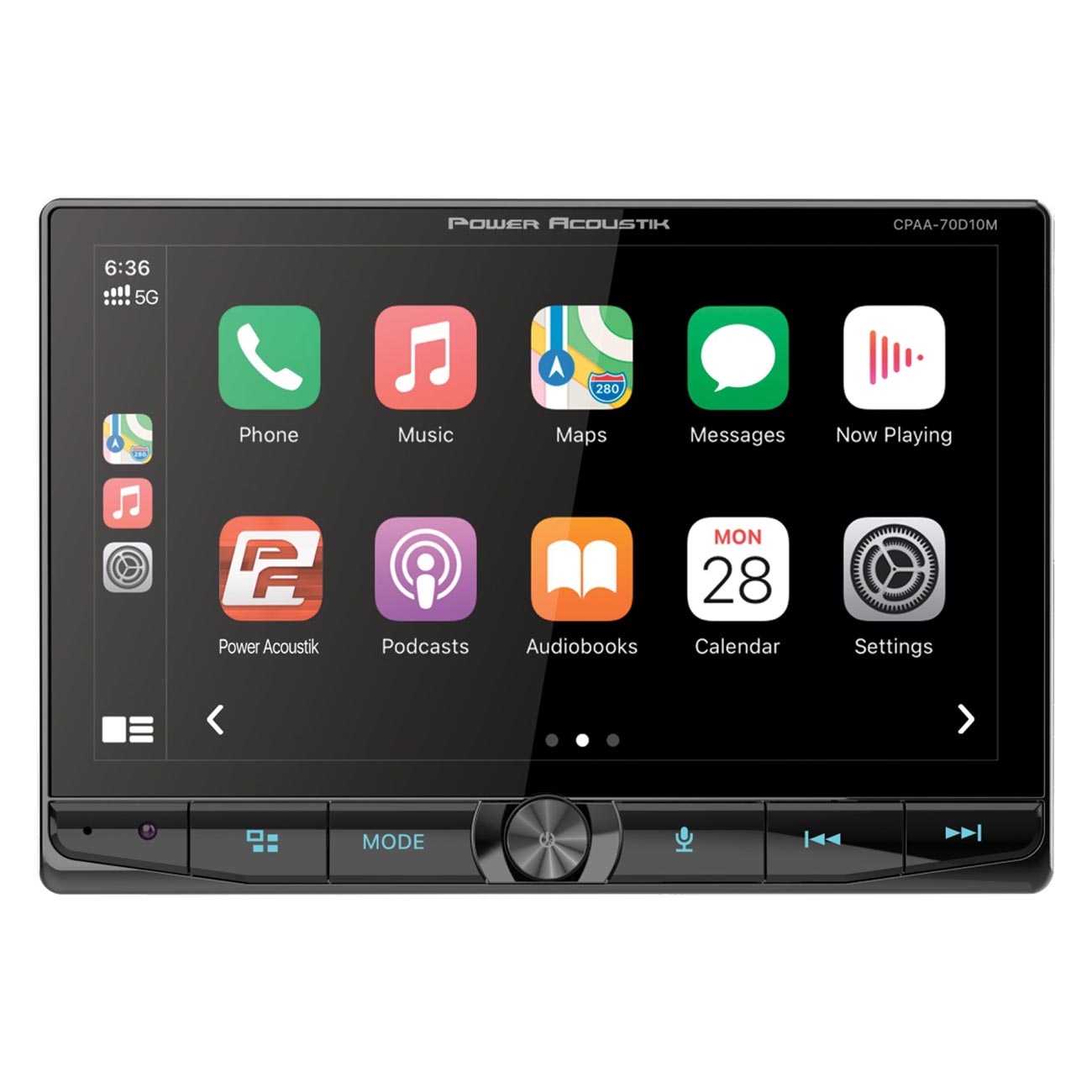 Power Acoustik 10.6‚Ä≥ Floating Double DIN Mechless Receiver with Apple Car Play & Android Auto Bluet