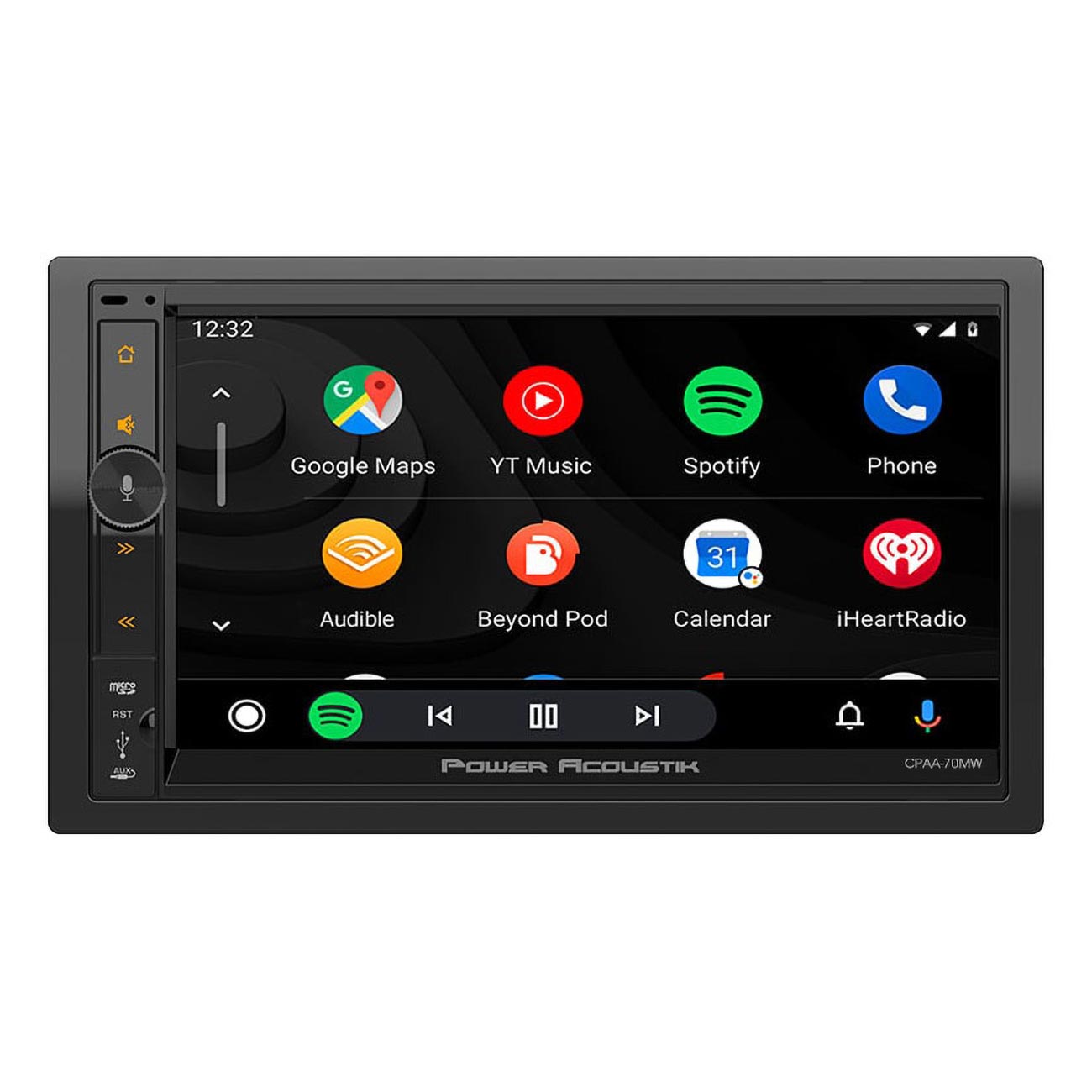 Power Acoustik 7‚Äù Double DIN Receiver with Wireless Apple CarPlay/Android Auto