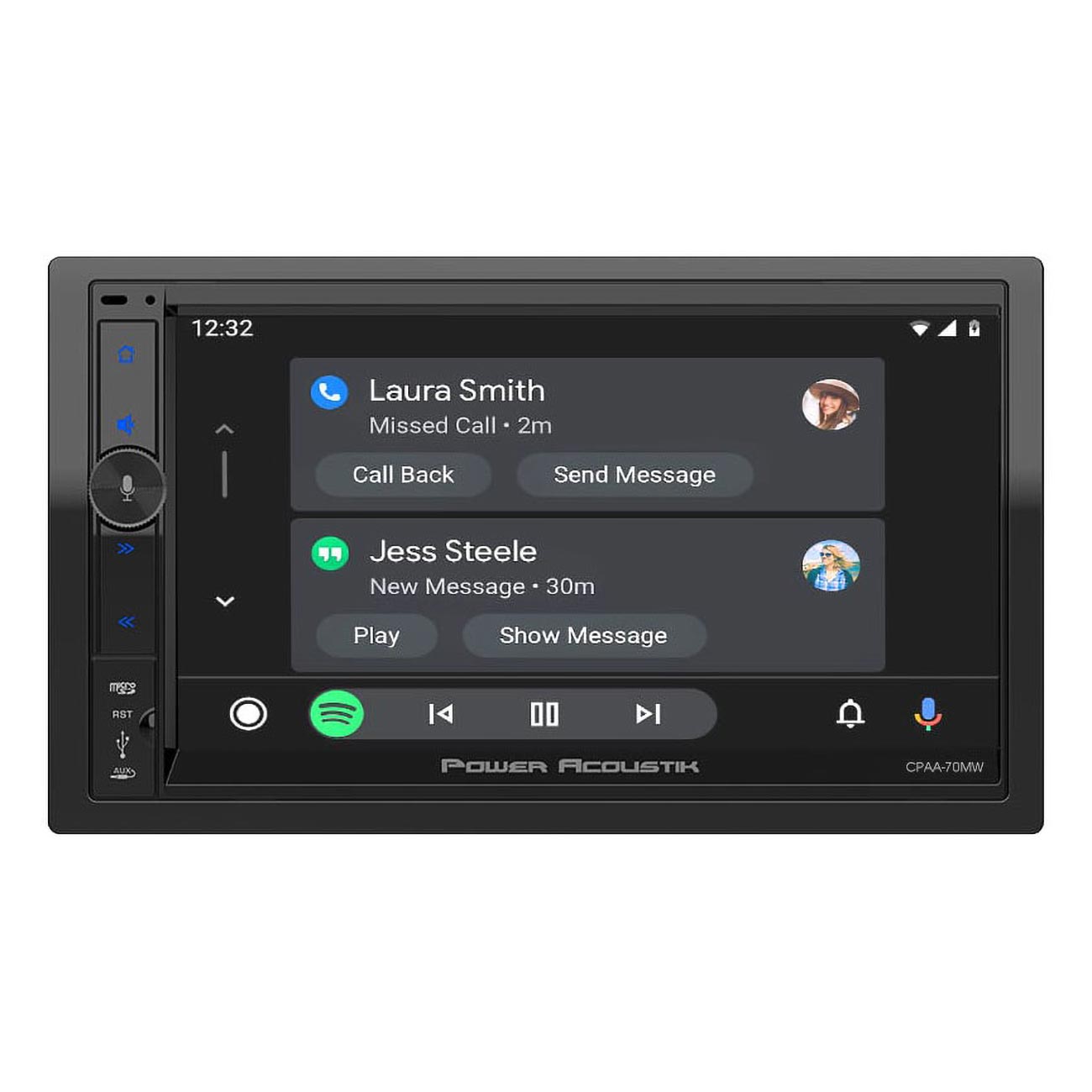 Power Acoustik 7‚Äù Double DIN Receiver with Wireless Apple CarPlay/Android Auto