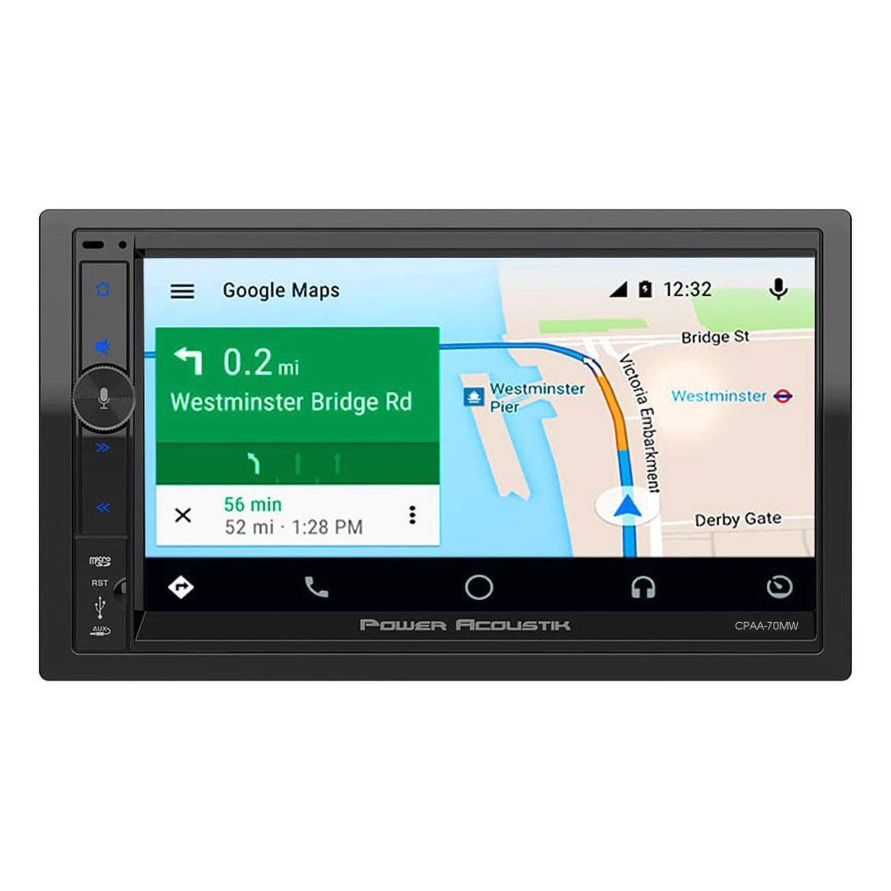 Power Acoustik 7‚Äù Double DIN Receiver with Wireless Apple CarPlay/Android Auto
