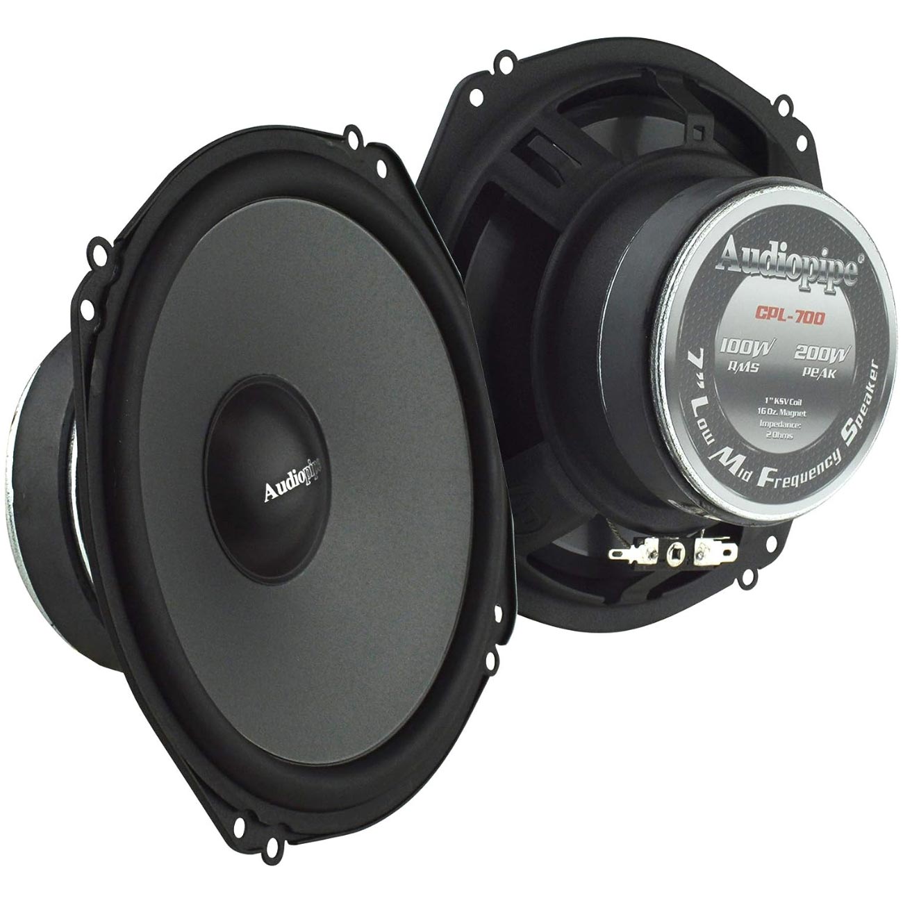 Audiopipe Shallow Mount 7‚Äù Low Mid Frequency Speaker (Pair)
