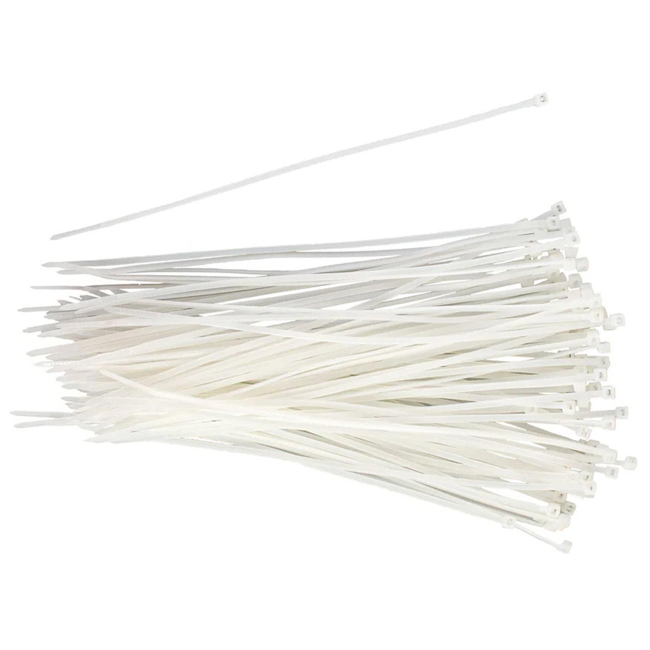 XScorpion 8" White Wire Ties (100 pcs)