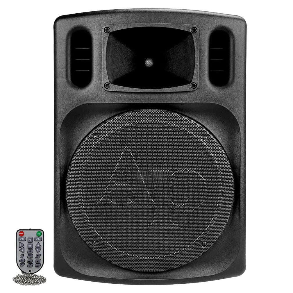 Audiopipe 15" Professional Loudpeaker Bluetooth FM Tuner USB/SD Remote