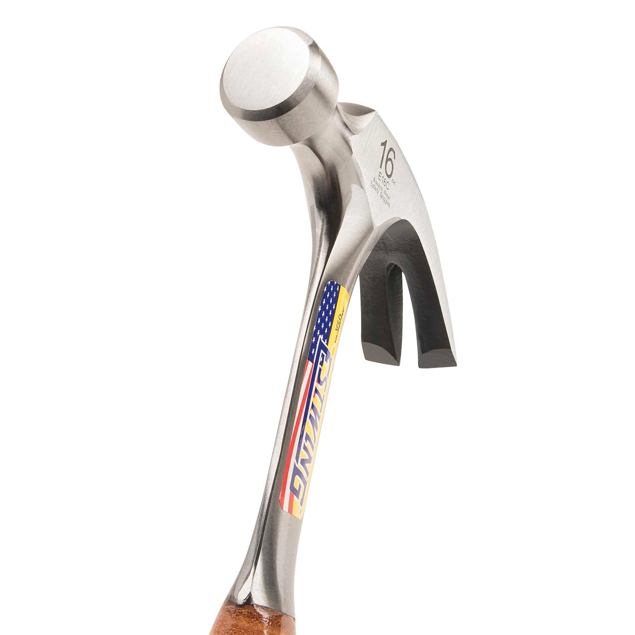 Estwing 16 oz. Smooth Face Curved Claw Hammer - Leather Grip