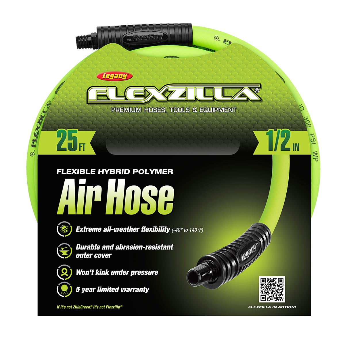 Flexzilla Heavy Duty Lightweight Air Hose 1/2" x 25'