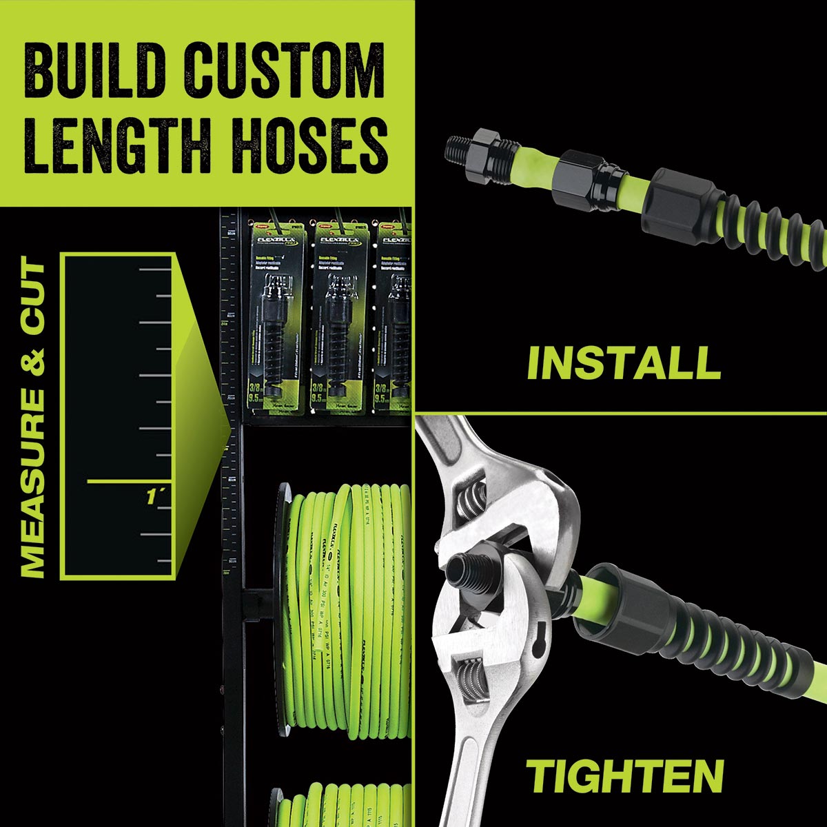Flexzilla Pro Heavy Duty Lightweight Bulk Air Hose 3/8‚Ä≥ x 250‚Ä≤ on Plastic Spool