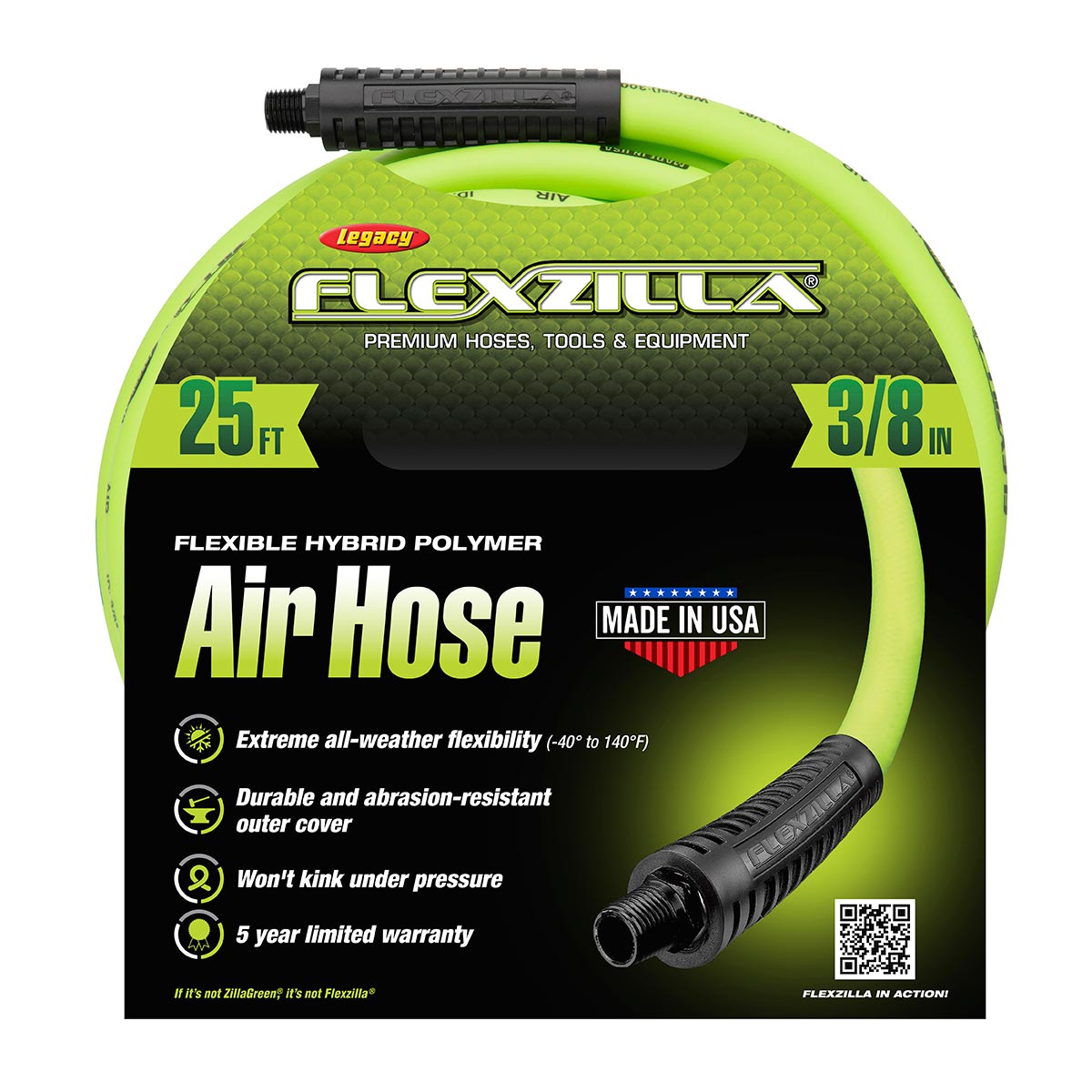 Flexzilla Heavy Duty Lightweight Air Hose 3/8" x 25'