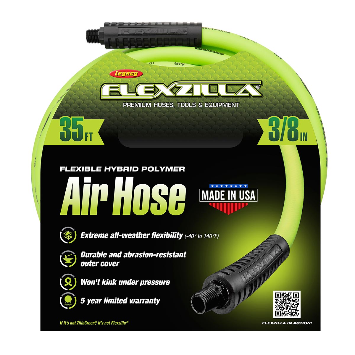 Flexzilla Heavy Duty Lightweight Air Hose 3/8" x 35'