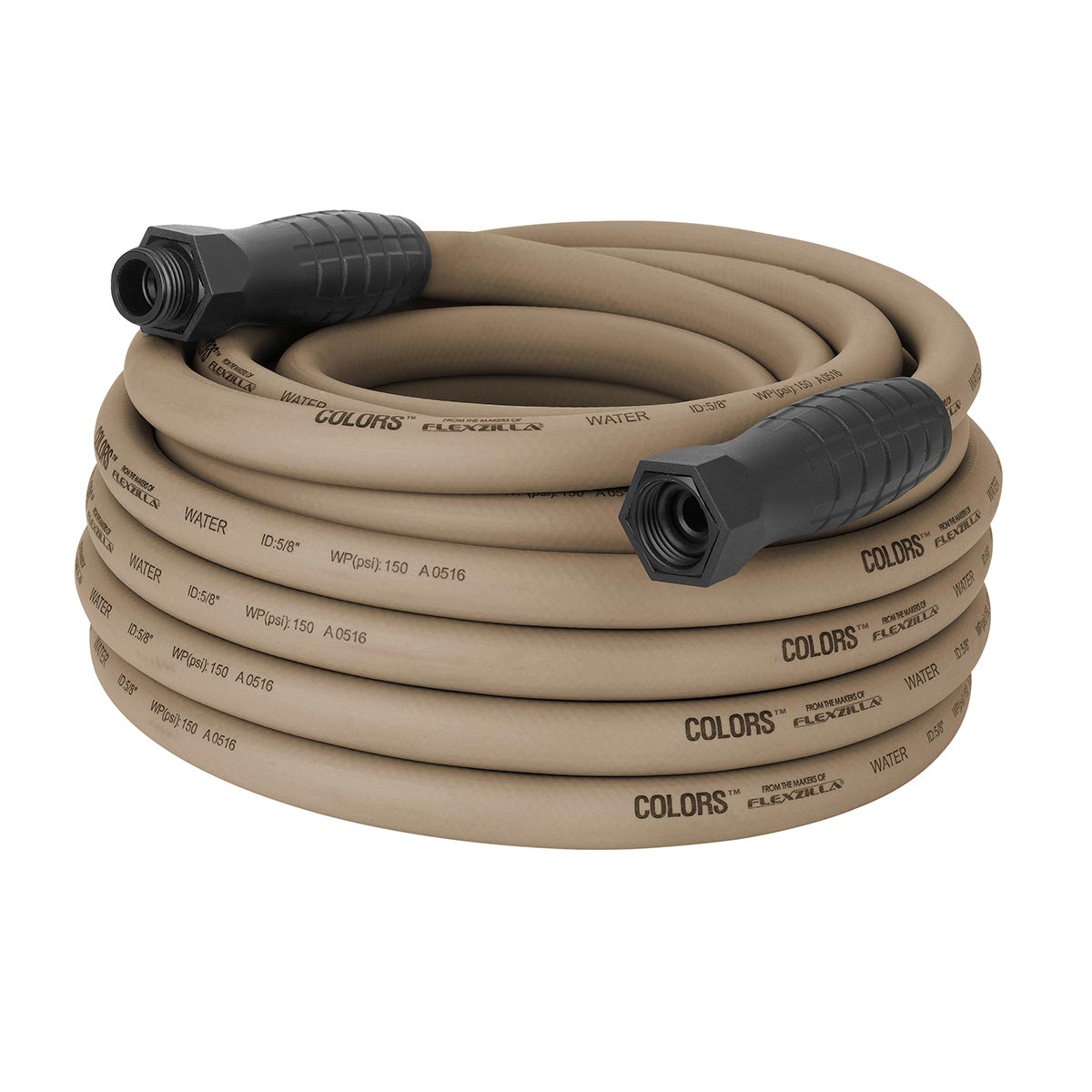 Flexzilla¬Æ Colors‚Ñ¢ SwivelGrip¬Æ Garden Hose 5/8" x 50' 3/4" - 11 1/2 GHT Fittings Brown Mulch