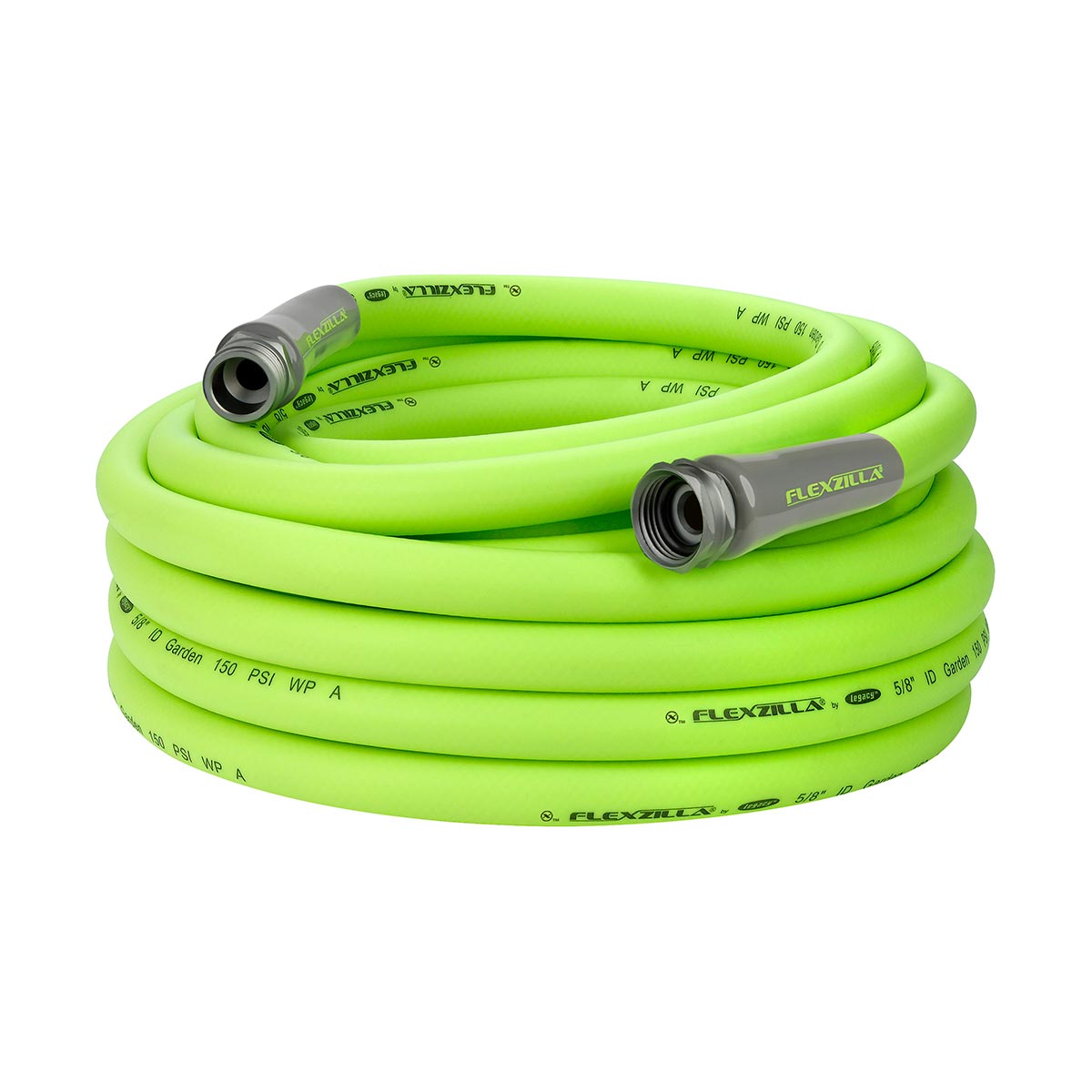 Flexzilla¬Æ Garden Hose 5/8" x 50' 3/4" - 11 1/2 GHT Fittings ZillaGreen¬Æ