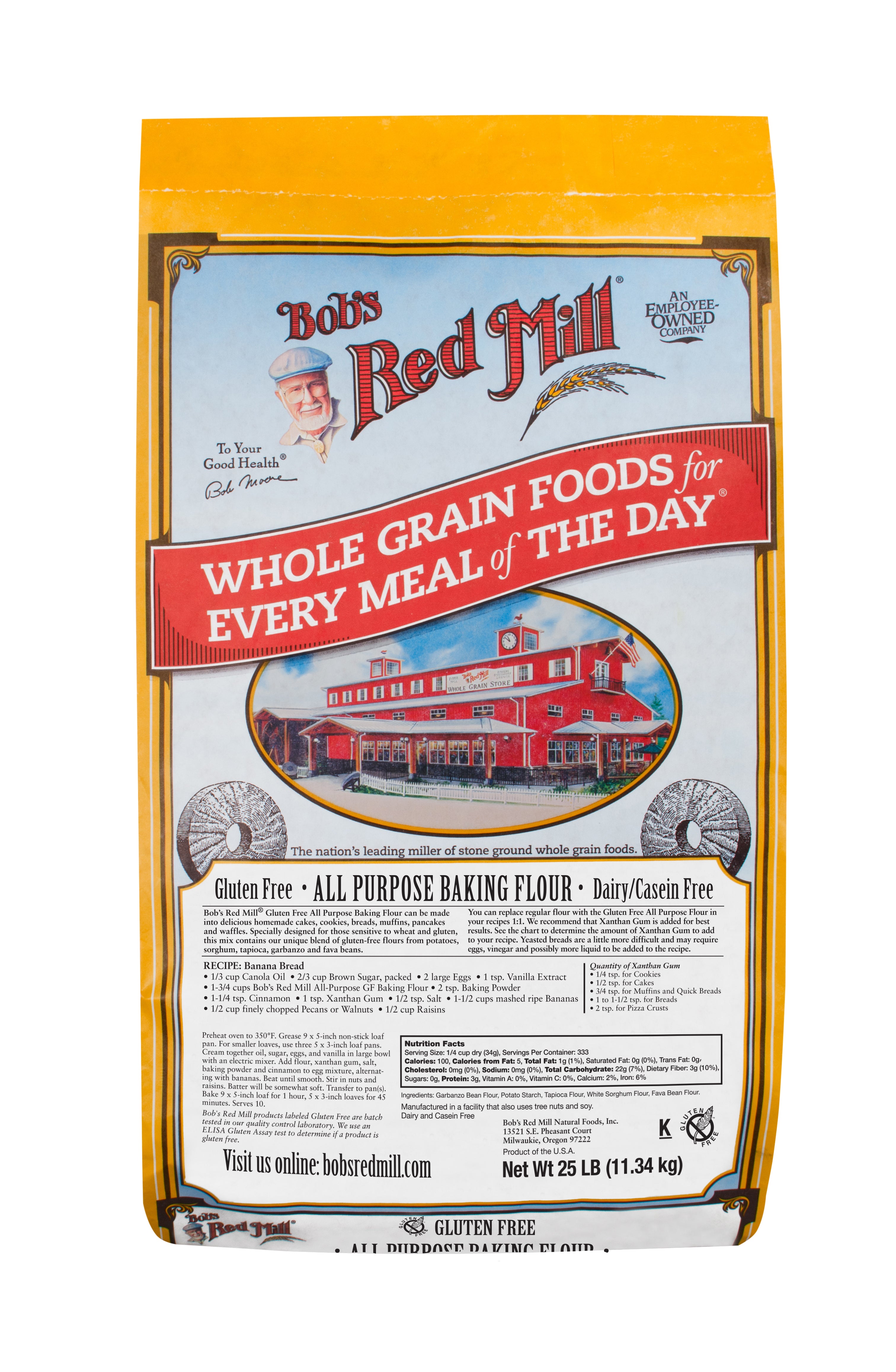 Bob's Red Mill Gluten Free All Purpose Baking Flour - Single Bulk Item - 25LB