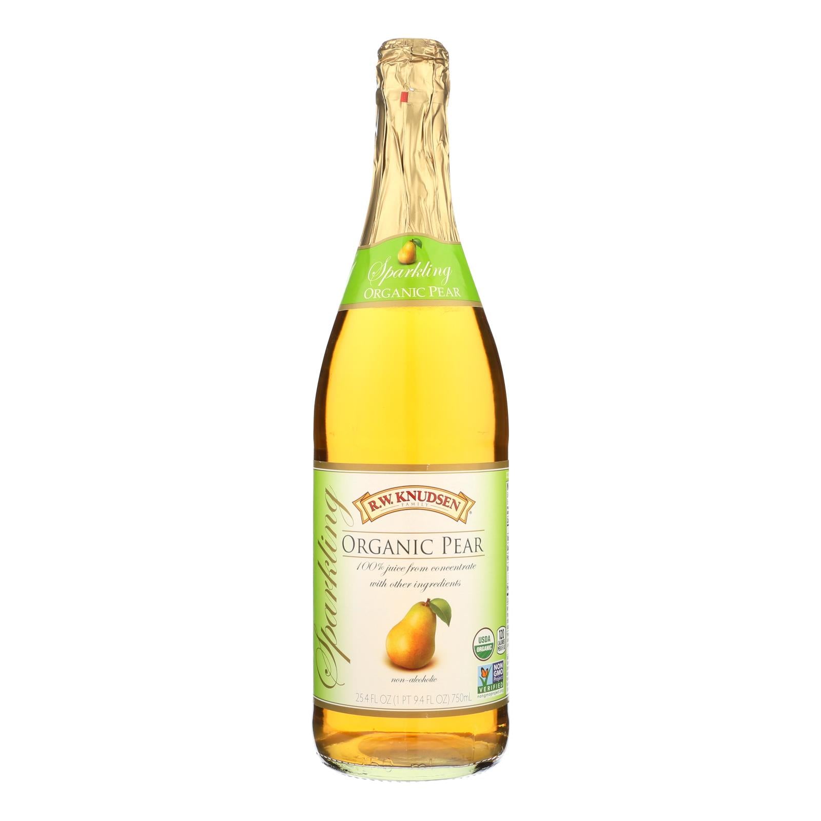 R.W. Knudsen - Sparkling Juice - Organic Pear - Case of 12 - 750 ml