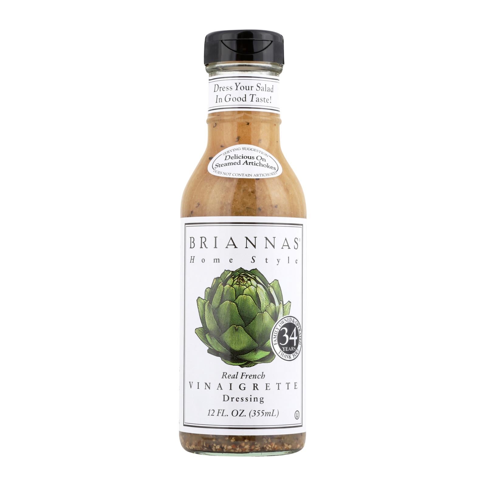Brianna's - Salad Dressing - Real French Vinaigrette - Case of 6 - 12 Fl oz.