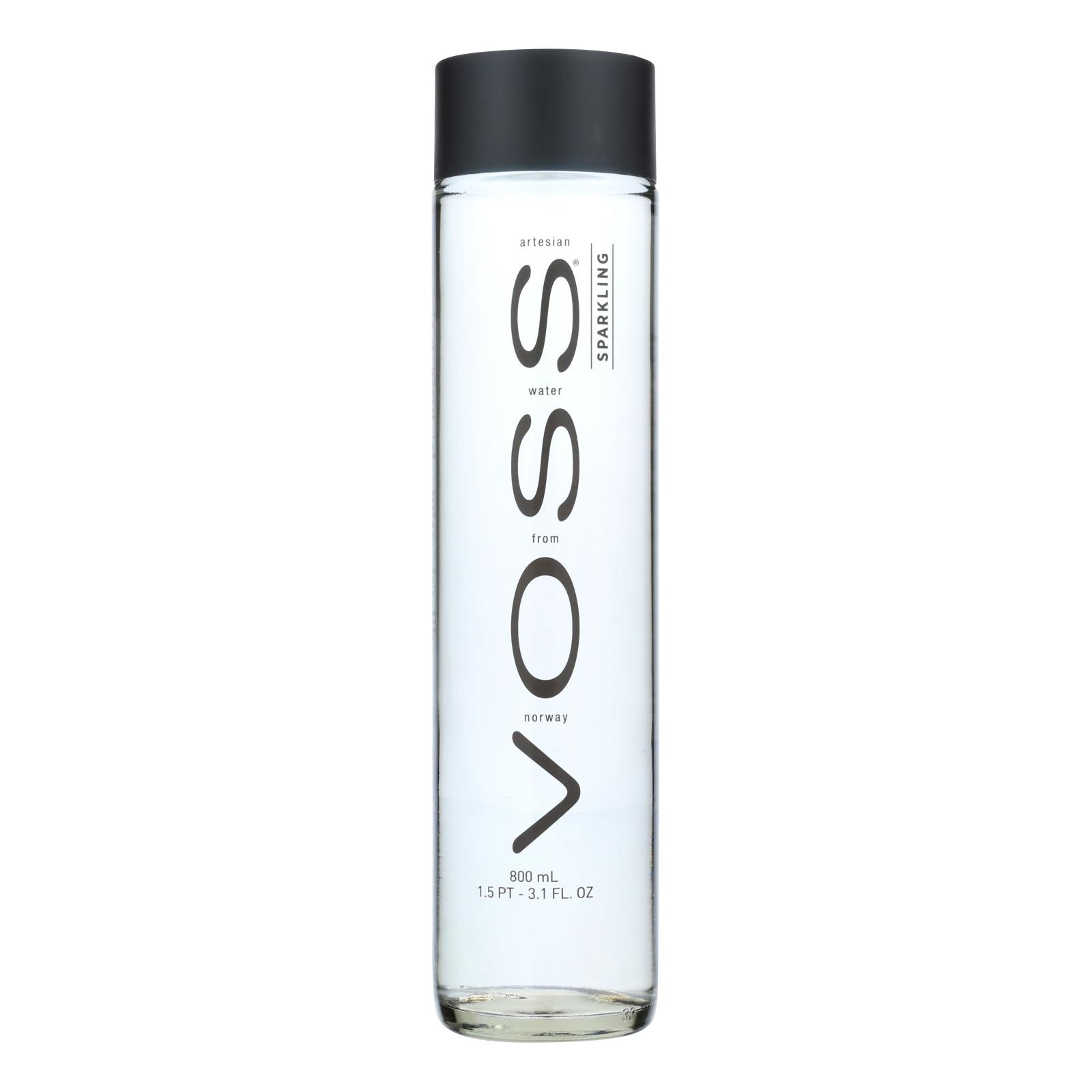 Voss Water Artesian Water - Sparkling - Case of 12 - 27.1 Fl oz.
