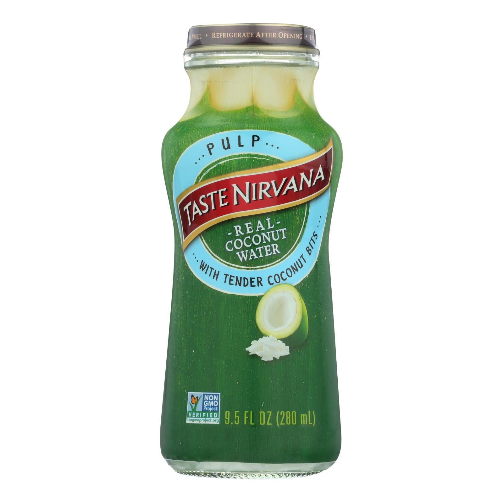 Taste Nirvana Taste Nirvana Coconut Water with Pulp - Case of 12 - 9.5 Fl oz.