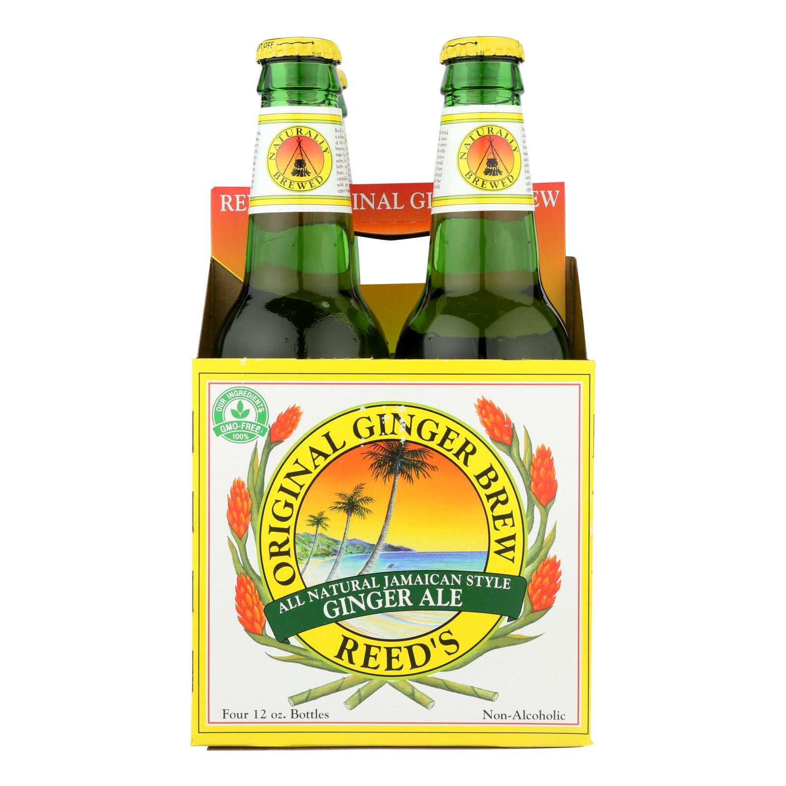 Reed's Ginger Beer Ginger Brew - Original - Case of 6 - 12 Fl oz.