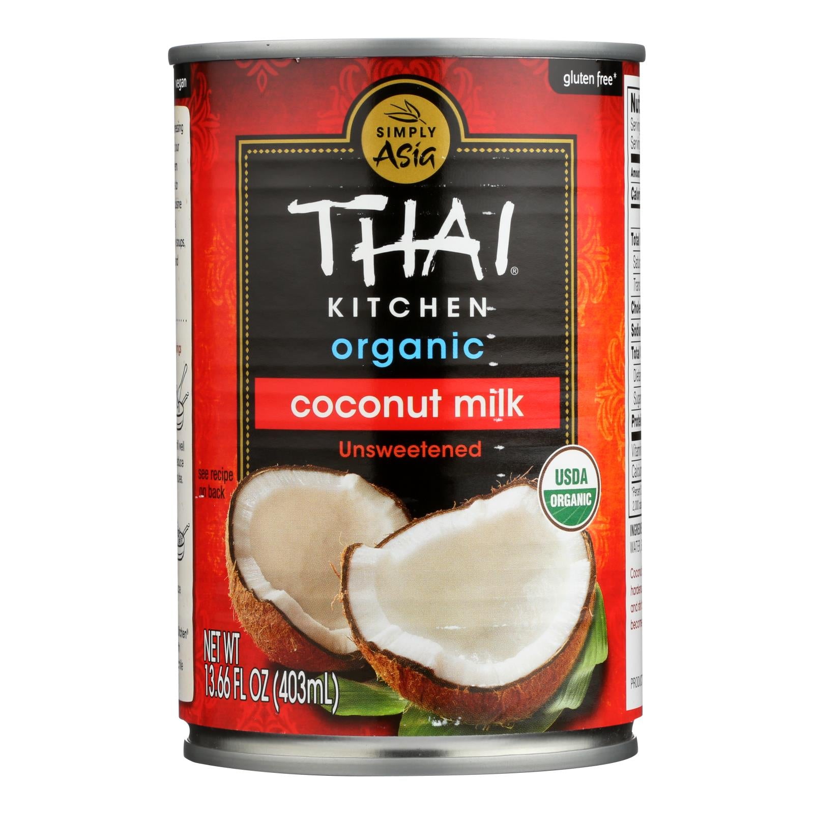 Thai Kitchen Organic Unsweetened Coconut Milk  - 1 Each - 13.66 FZ