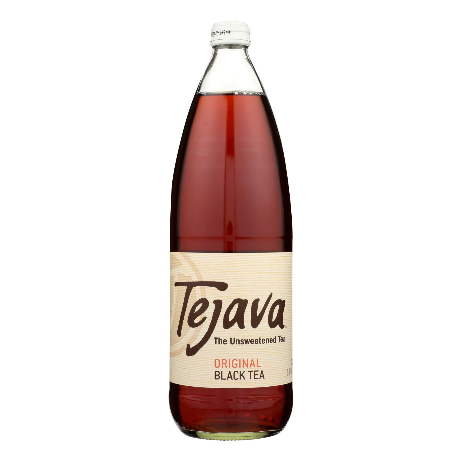 Tejava Black Tea - Unsweetened - Case of 12 - 1 Liter