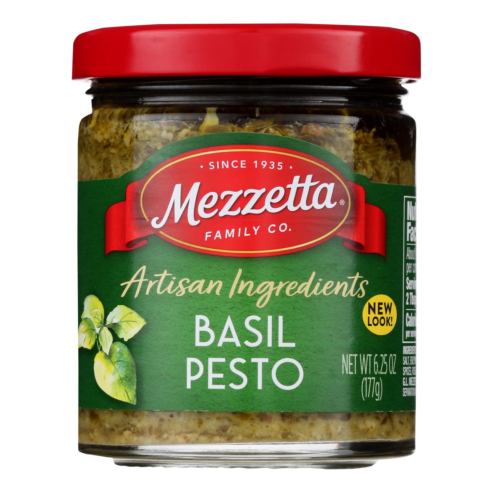 Mezzetta Sauce - Basil Pesto - Case of 6 - 6.25 Fl oz.