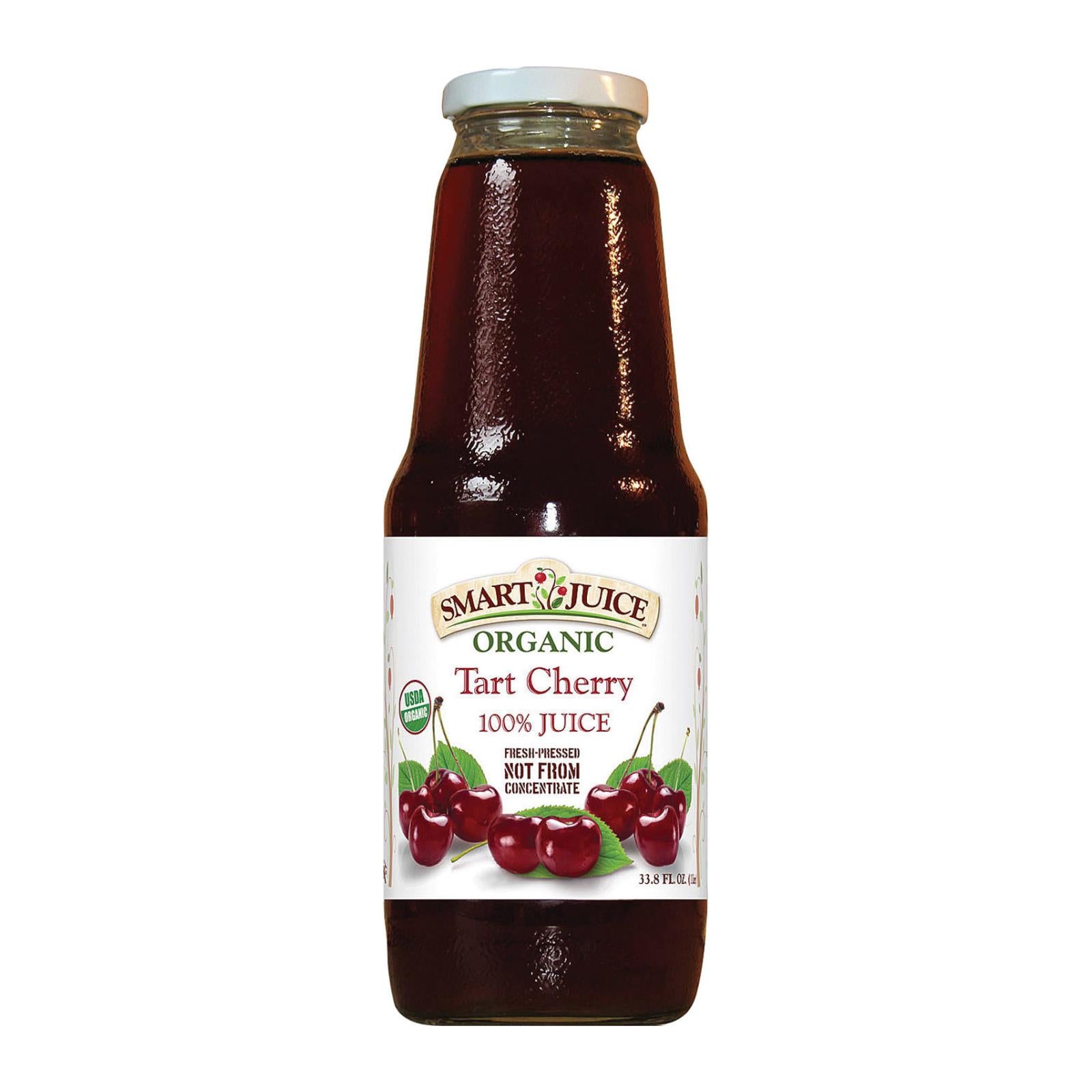 Smart Juice Organic Juice - Tart Cherry - Case of 6 - 33.8 Fl oz.