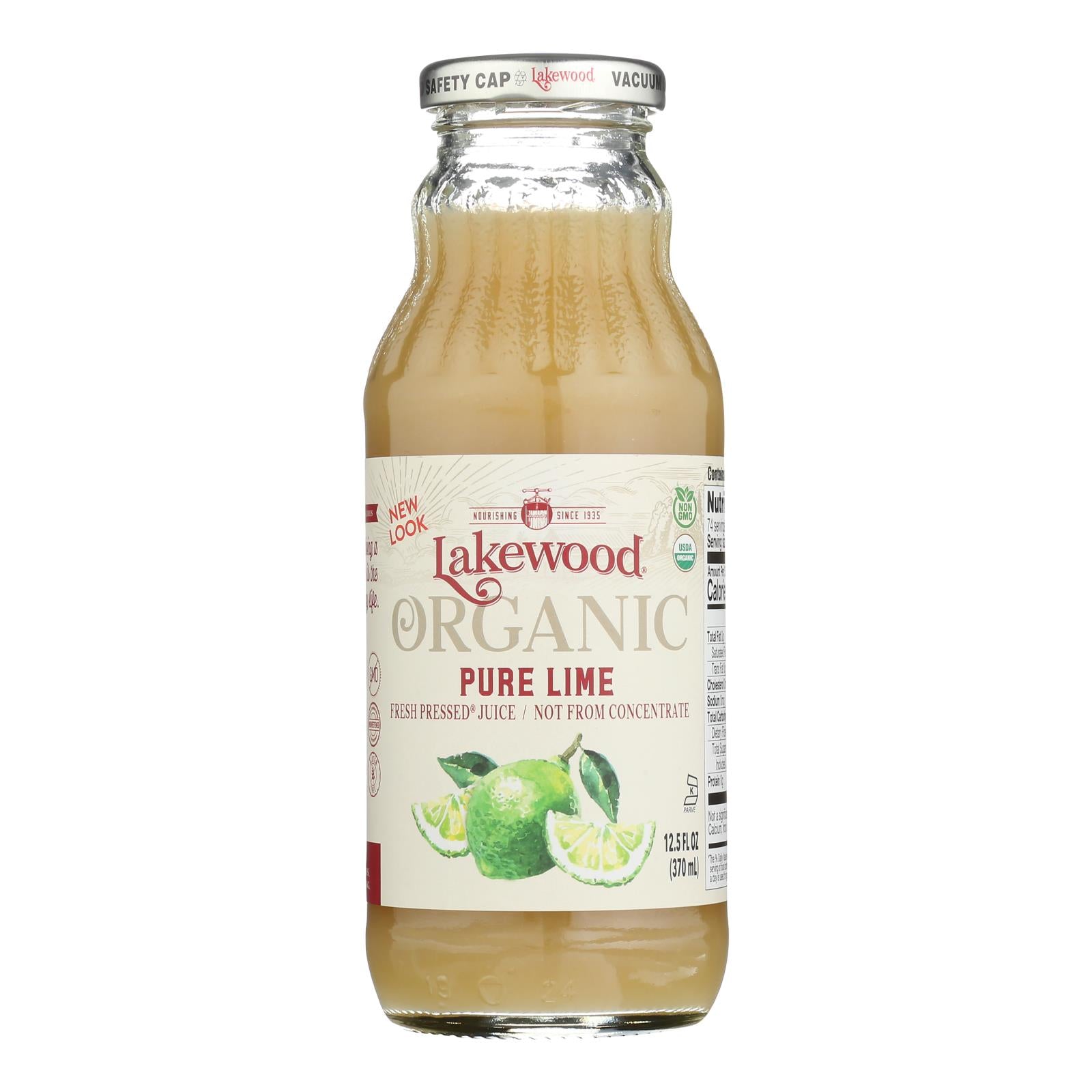 Lakewood Pure Lime Juice - Lime - Case of 12 - 12.5 Fl oz.