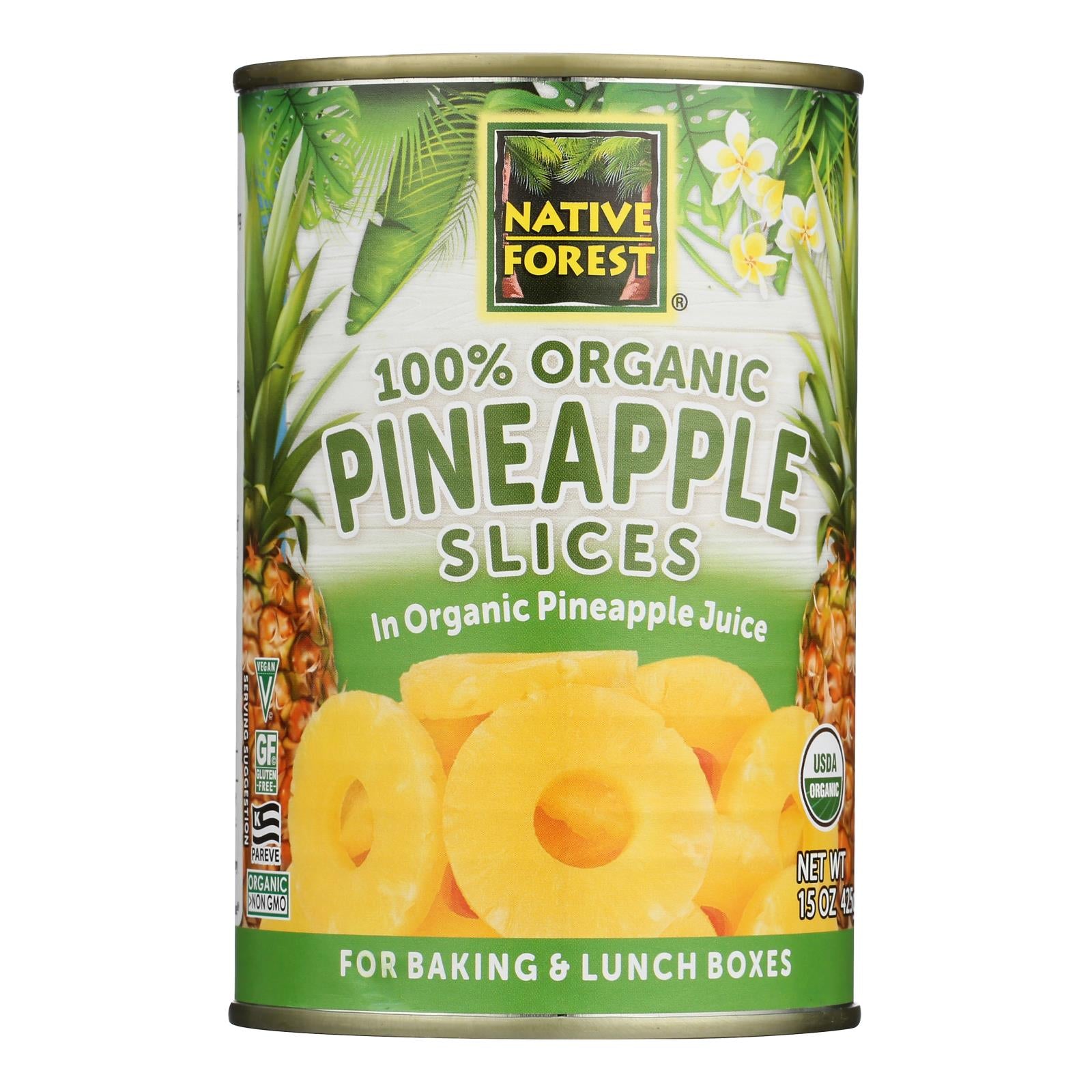 Native Forest Organic Slices - Pineapple - Case of 6 - 15 oz.