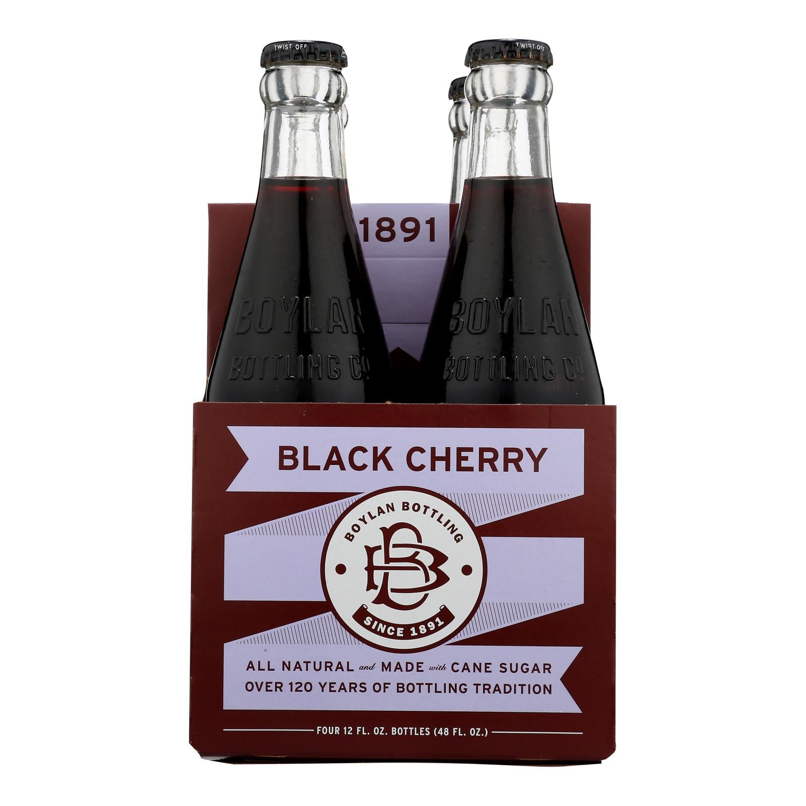 Boylan Bottling - Soda - Black Cherry - Case of 6 - 4/12 fl oz.