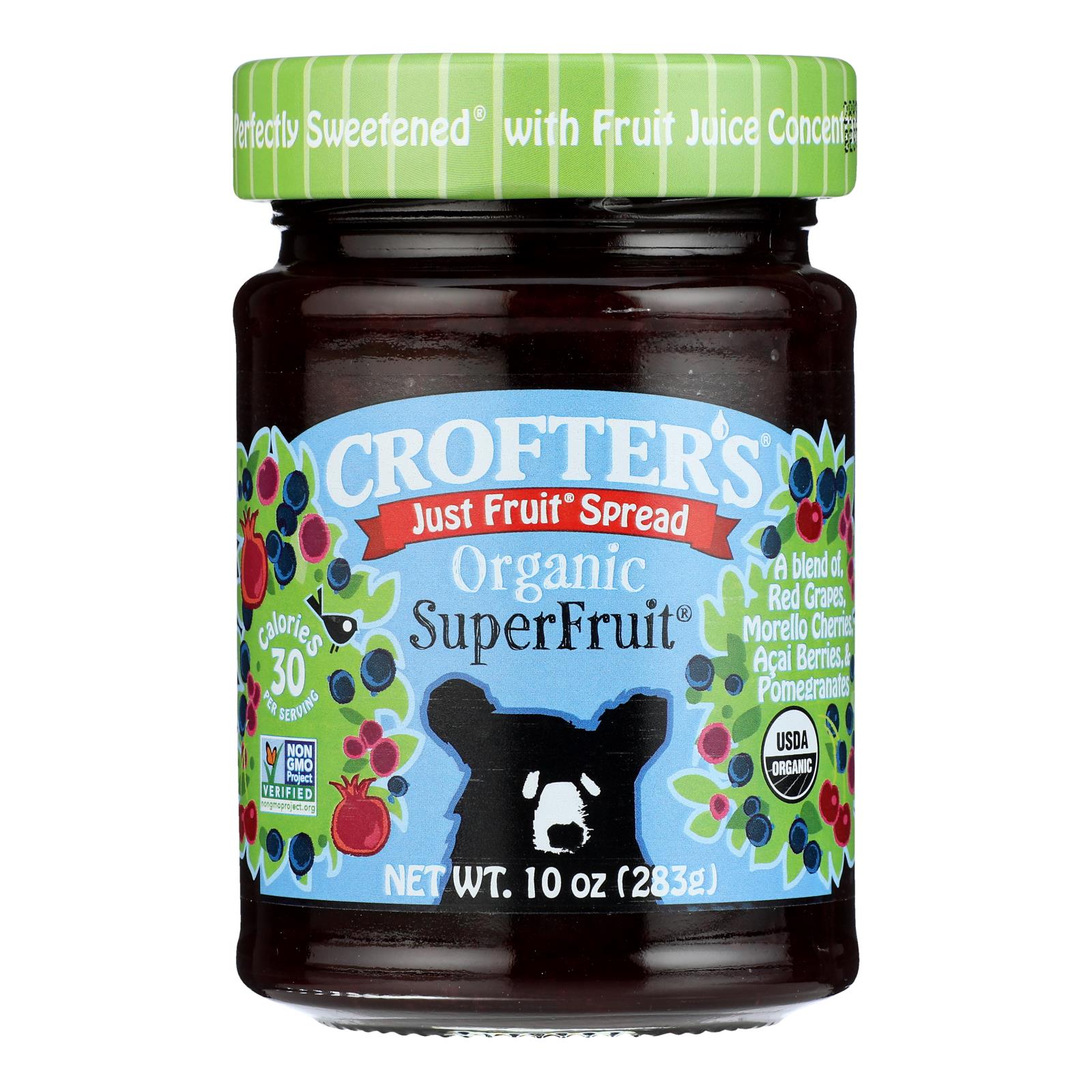Crofters Fruit Spread - Organic - Just Fruit - Superfruit - 10 oz - case of 6