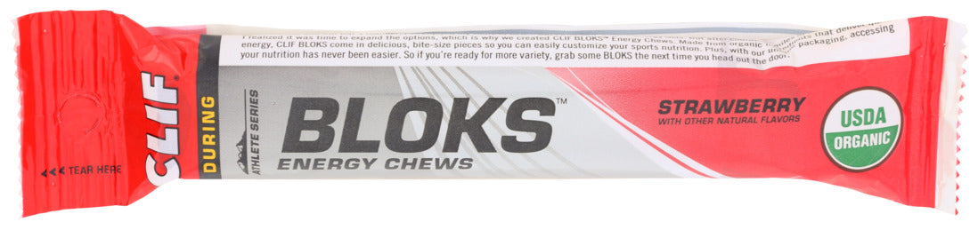 Clif Bloks Strawberry Energy Chews 2.12 oz - Case of 18