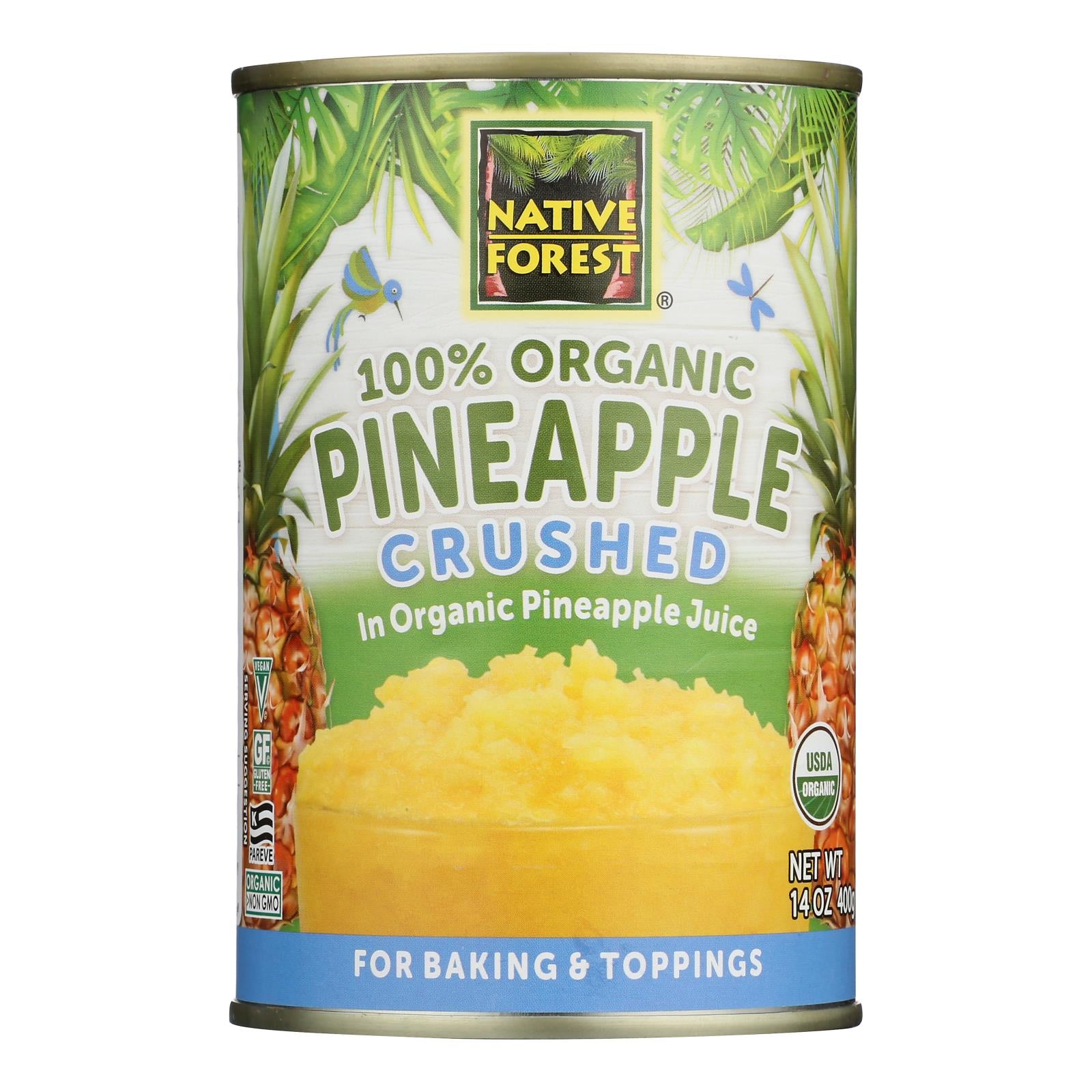 Native Forest Organic Pineapple - Crushed - Case of 6 - 14 oz.
