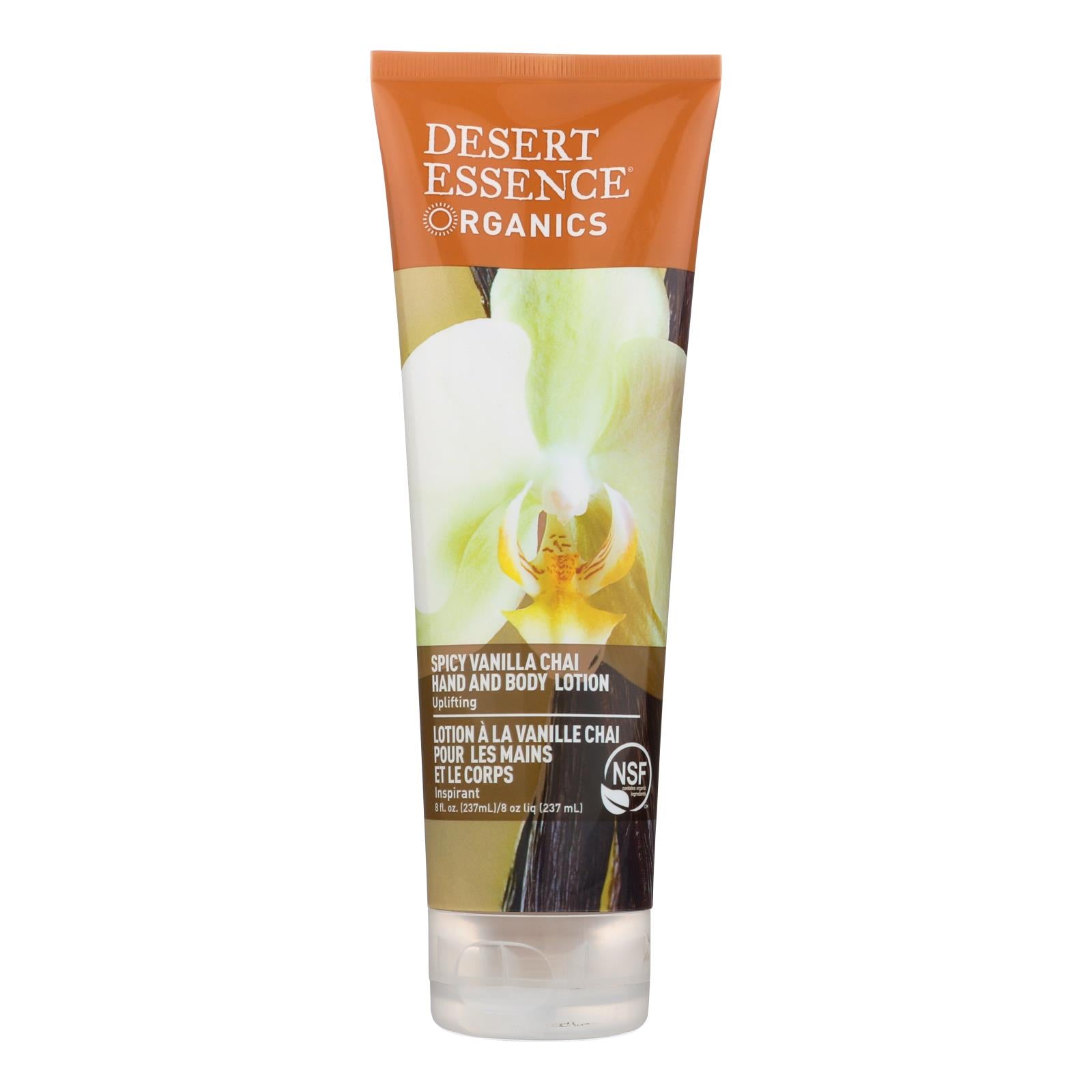 Desert Essence - Hand and Body Lotion Organics Vanilla Chai - 8 fl oz