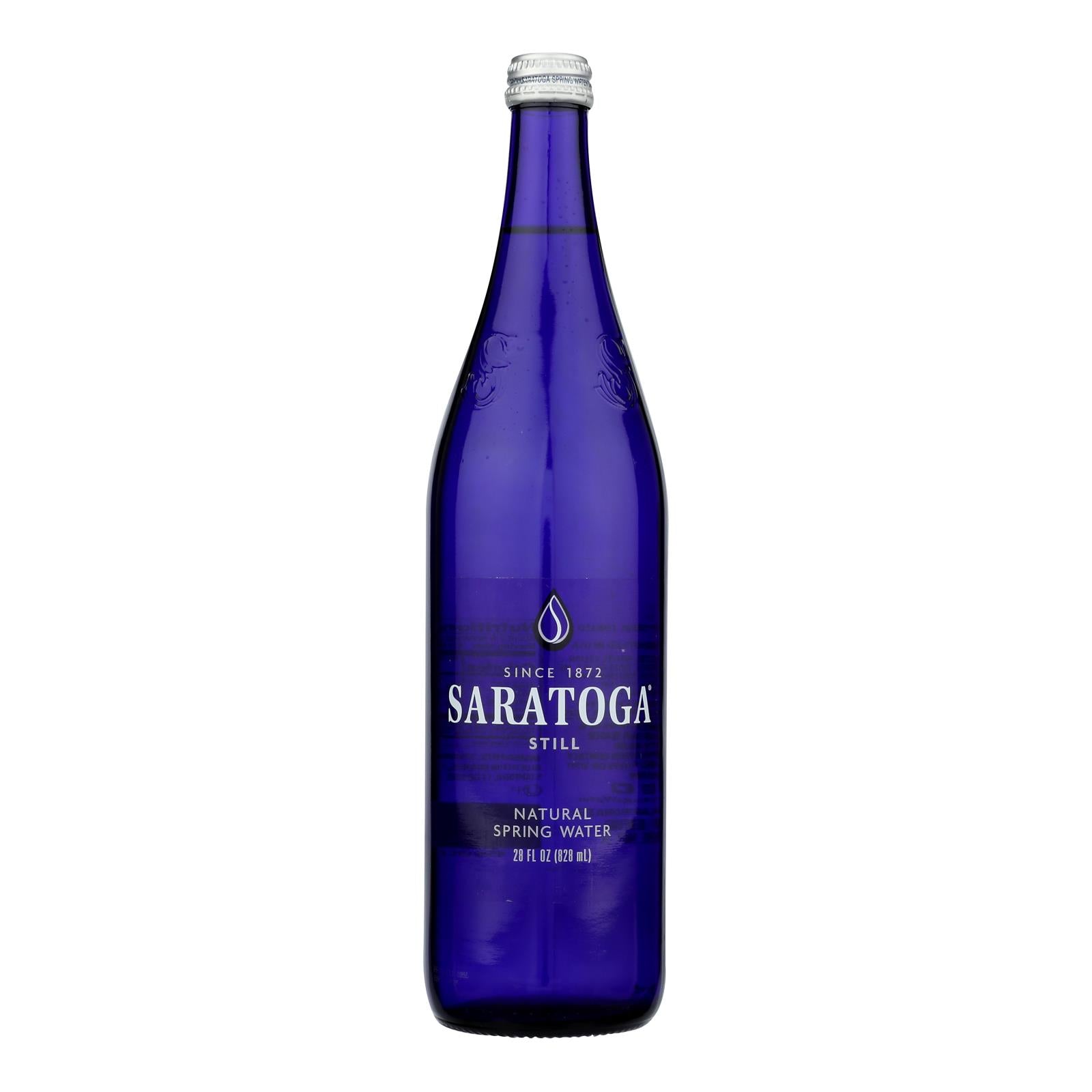 Saratoga Springs Water Natural Spring Water - Case of 12 - 28 Fl oz.
