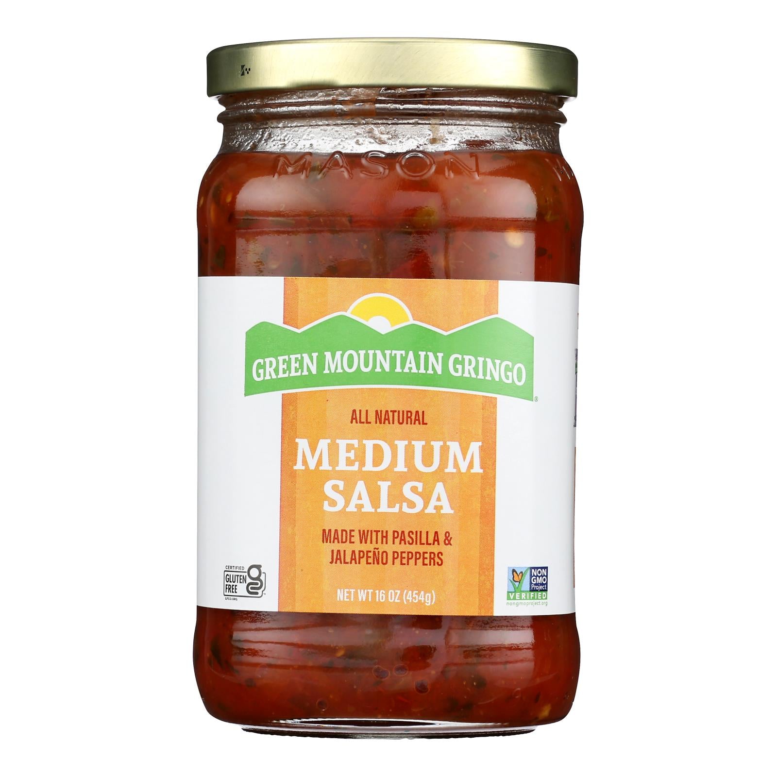 Green Mountain Gringo Salsa - Medium - 16 oz