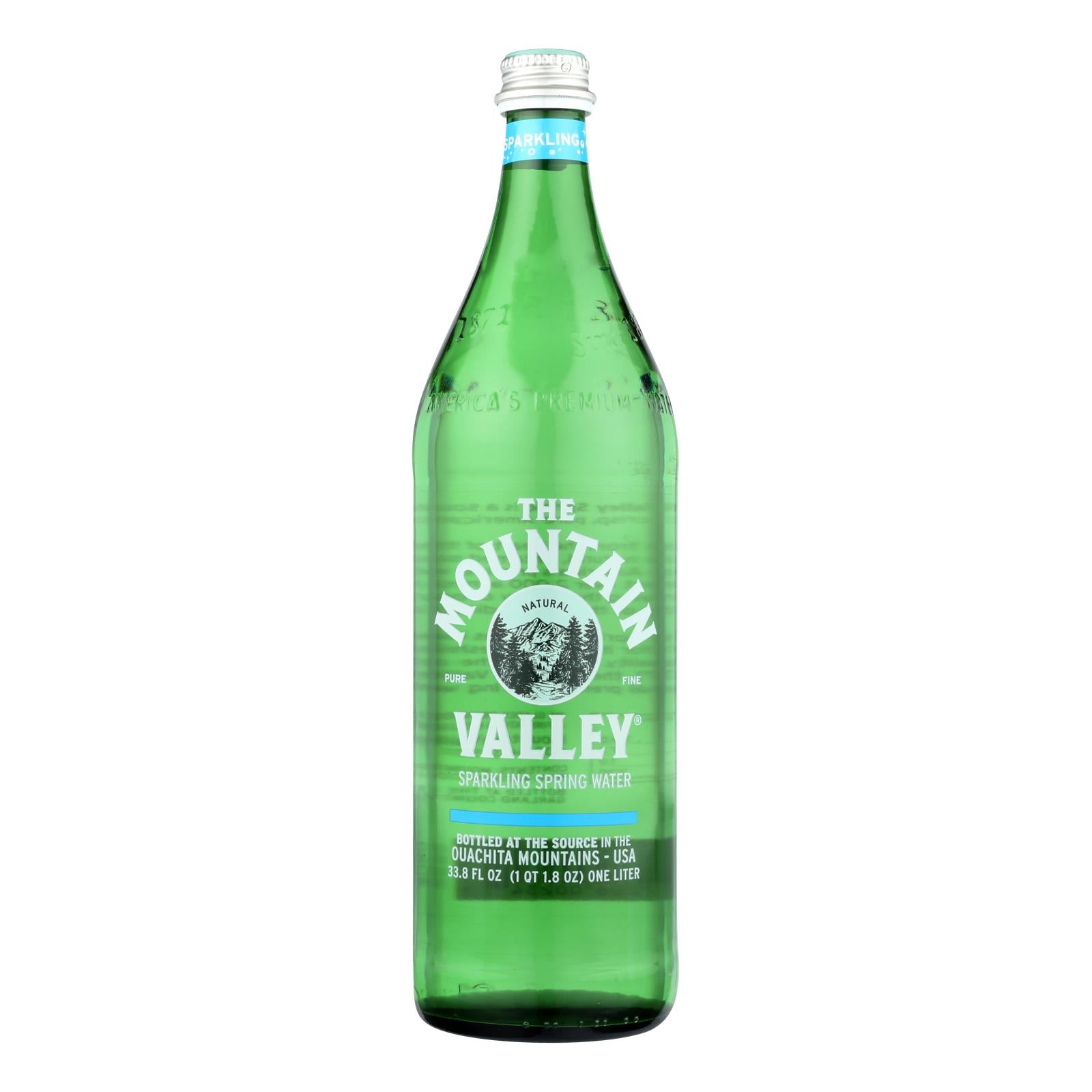 The Mountain Valley Sparkling Spring Water  - Case of 12 - 1 LTR