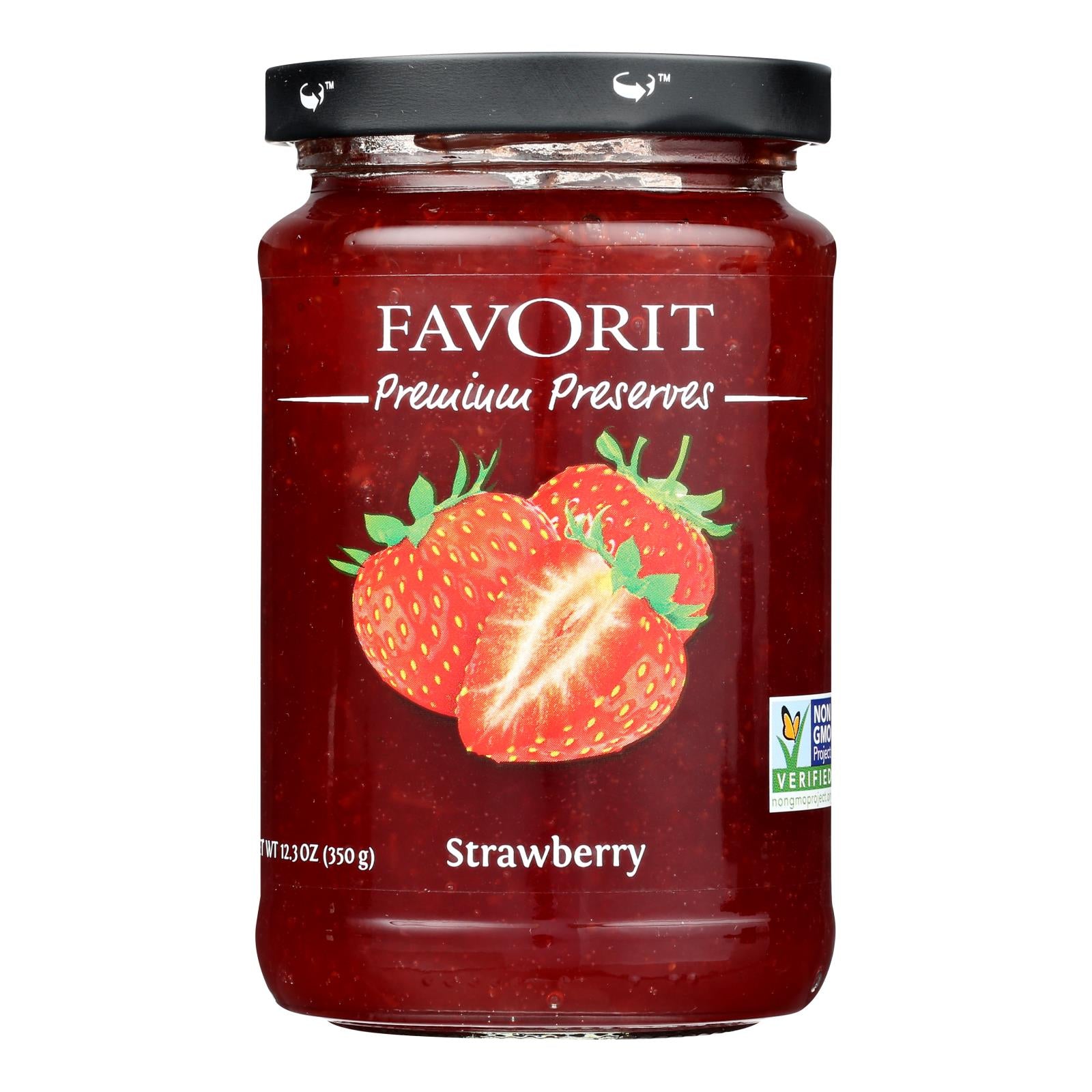 Favorit Preserves - Swiss - Strawberry - 12.3 oz - case of 6