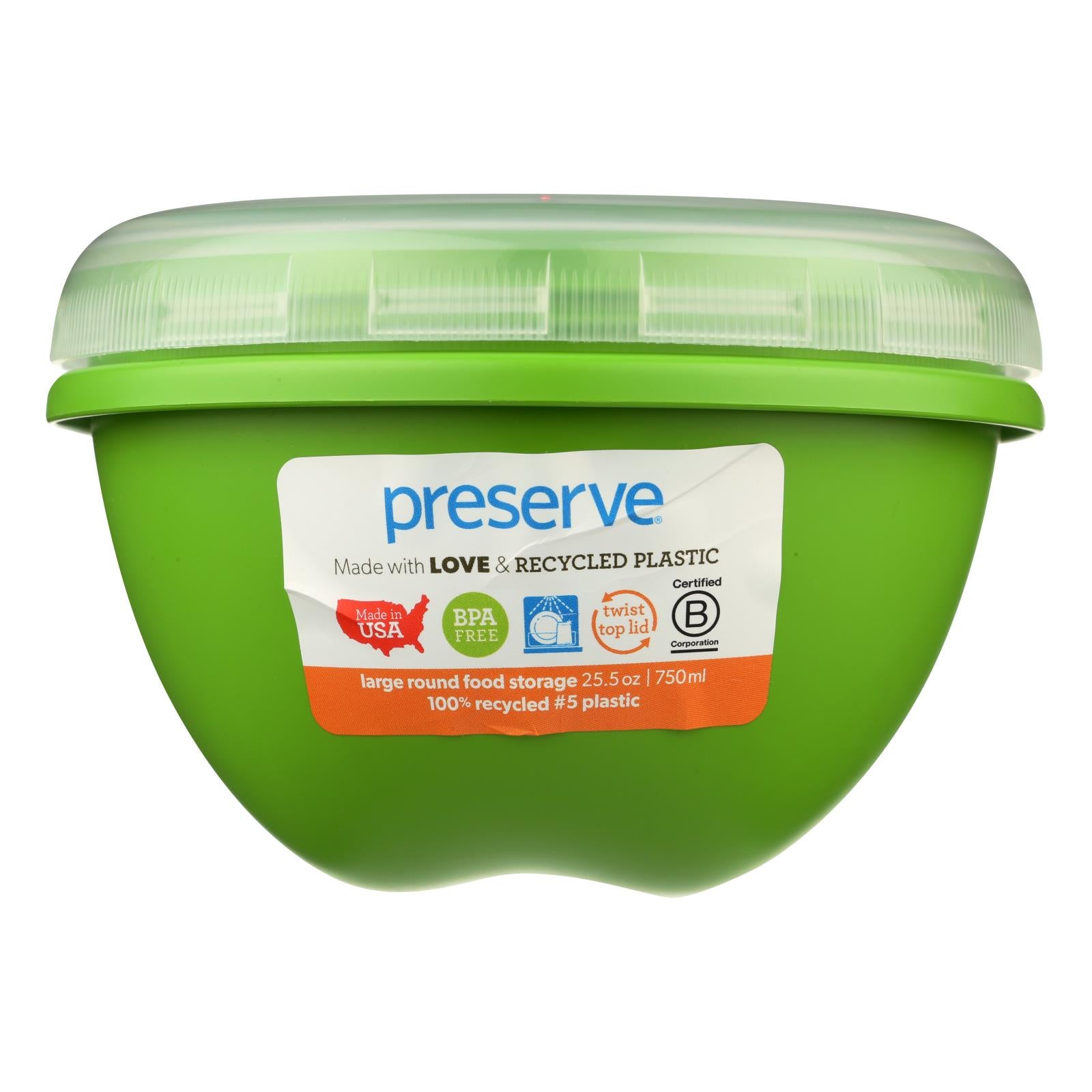 Preserve Large Food Storage Container Green - 25.5 oz