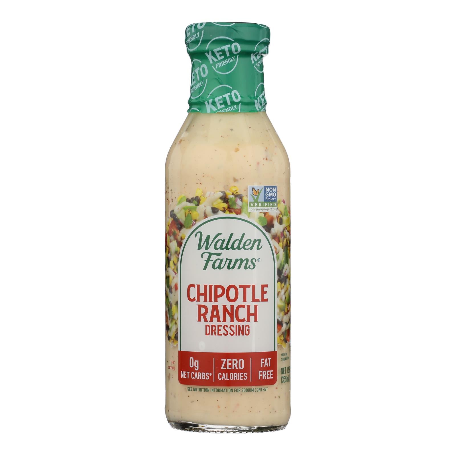 Walden Farms Chipotle Ranch Dressing  - Case of 6 - 12 FZ
