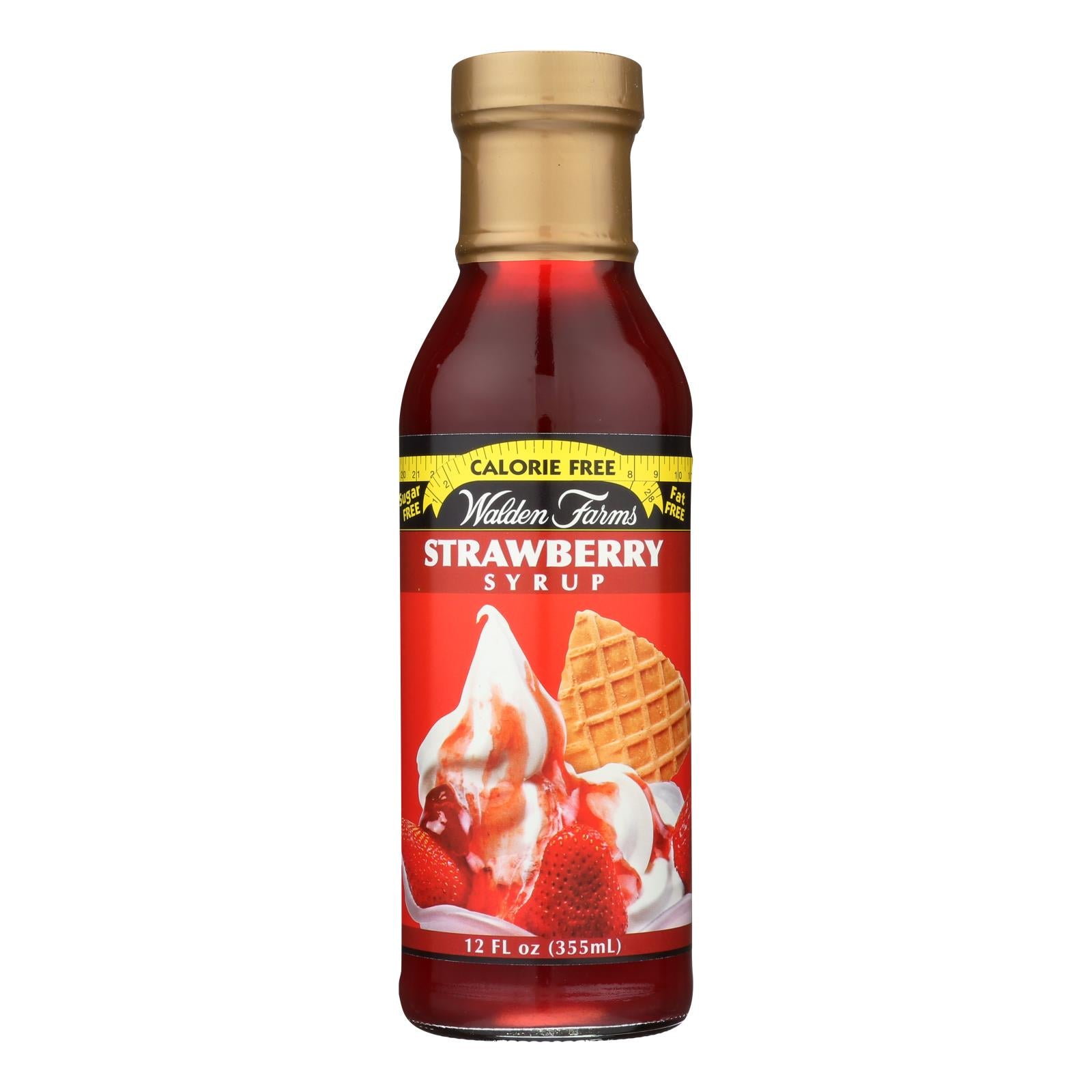 Walden Farms Syrup - Sugar Free Strawberry - Case of 6 - 12 fl oz