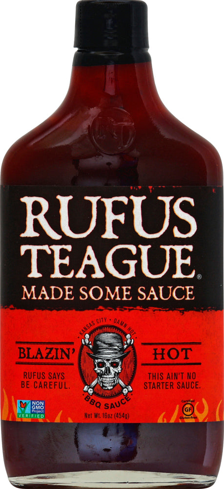 Rufus Teague Blazin' Hot BBQ Sauce 15.25 oz - Case of 6