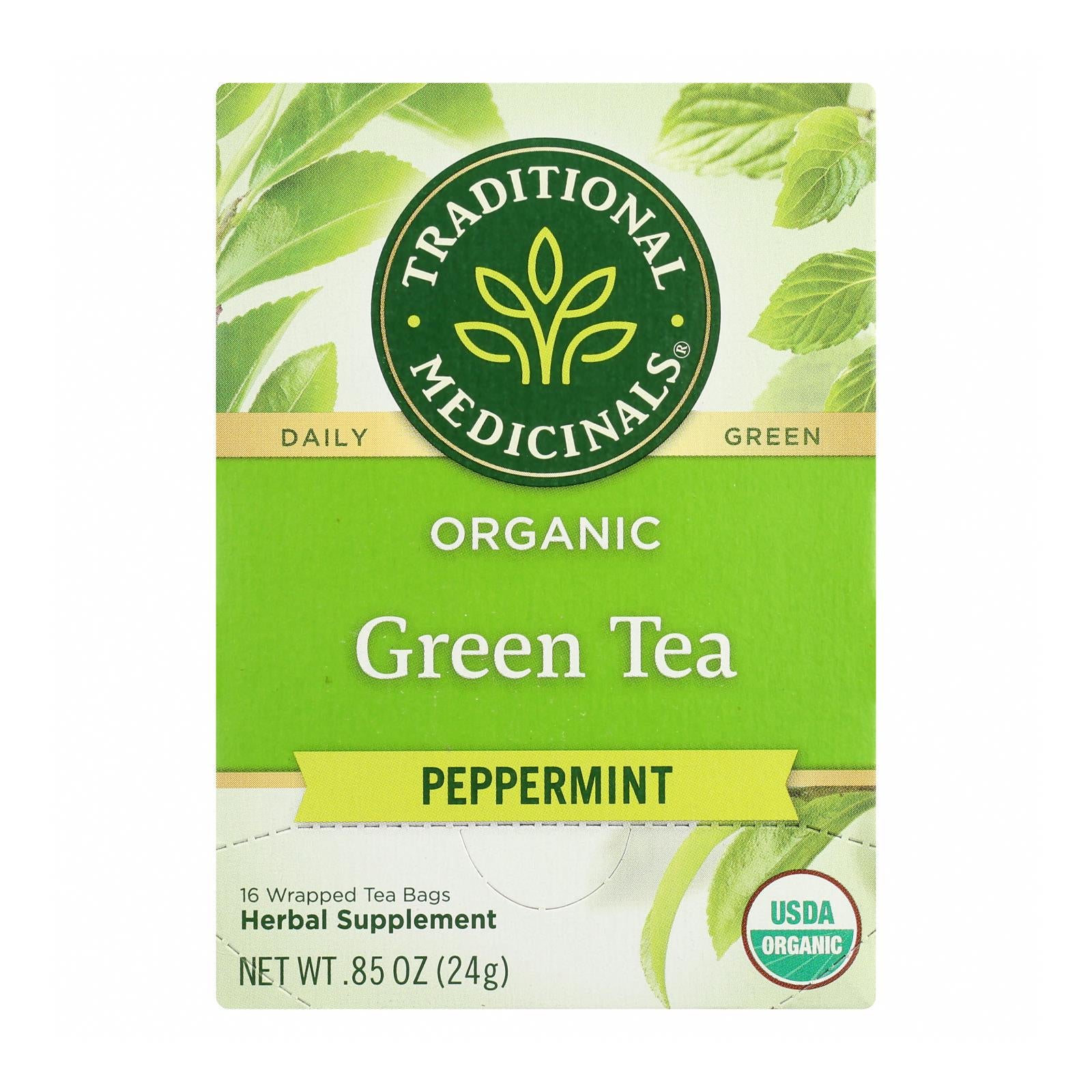 Traditional Medicinals Tea - Organic - Green Tea - Ppprmnt - 16 ct - 1 Case