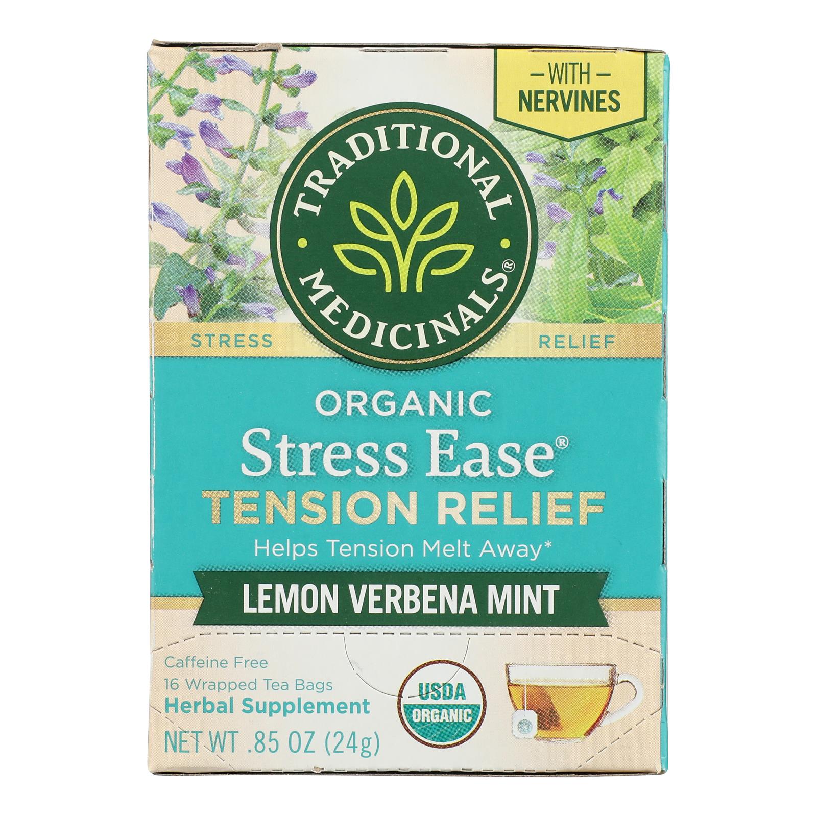 Traditional Medicinals Relaxation Tea - Stress Ease Cinnamon - Case of 6 - 16 Bags