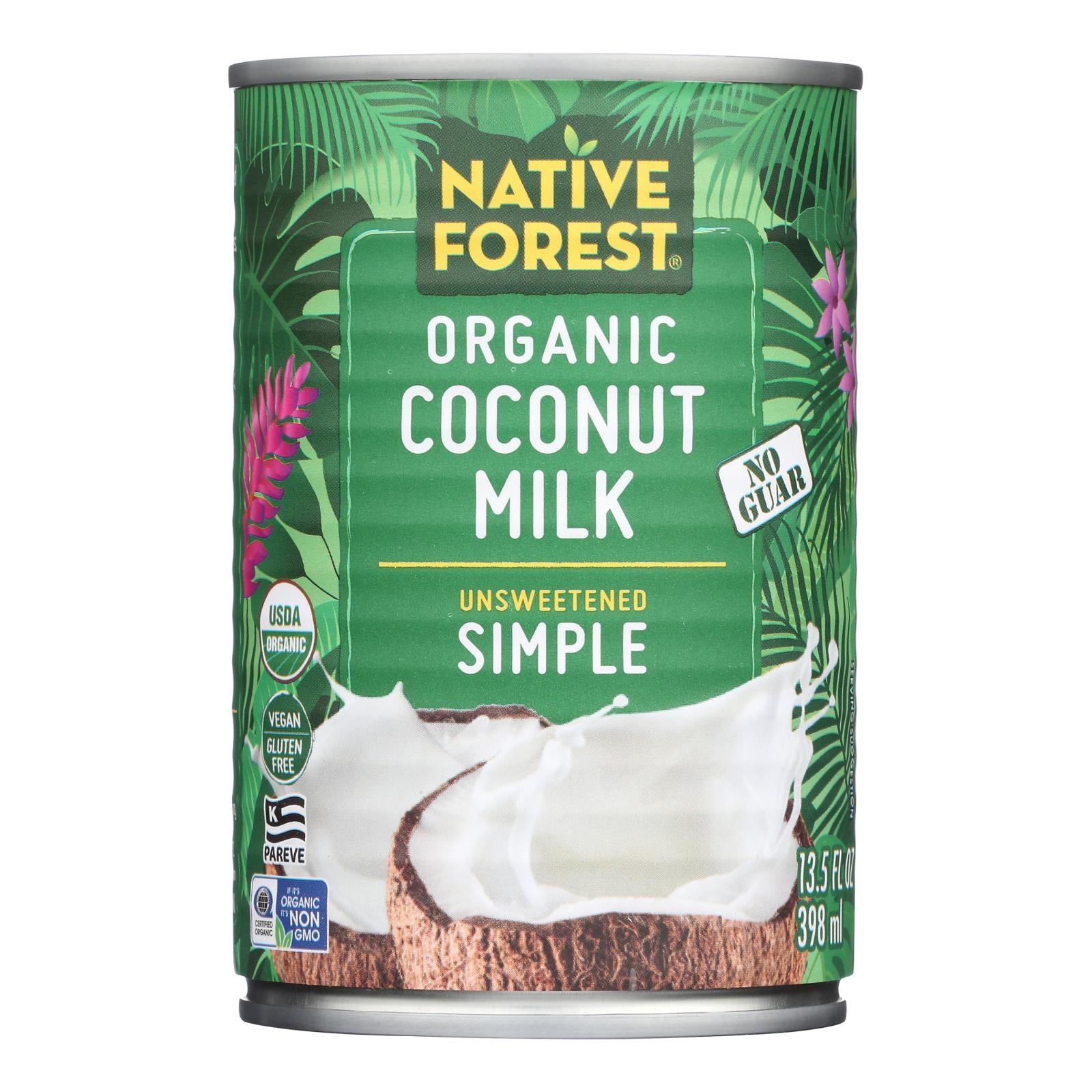 Native Forest Organic Coconut Milk - Pure and Simple - Case of 12 - 13.5 fl oz