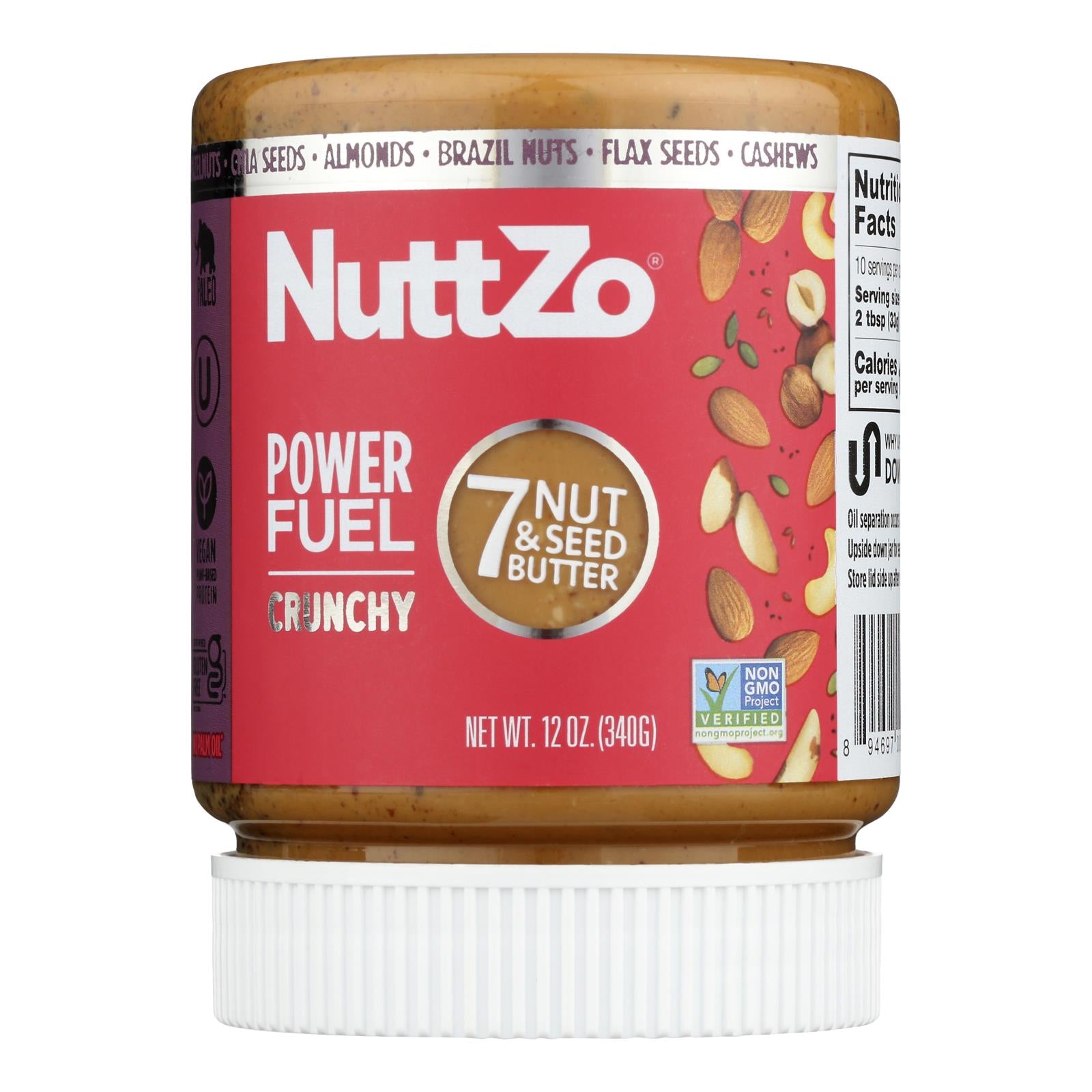 Nuttzo Crunchy Power Fuel  - Case of 6 - 12 OZ