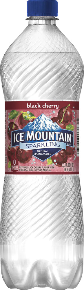 Ice Mountain - Sparkling Water - Black Cherry - Case of 12 - 33.8 fl oz.